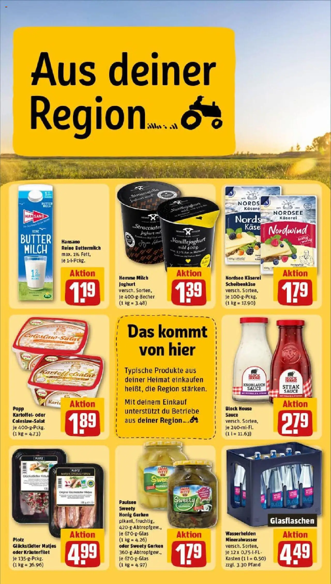 Rewe prospekt Nieheim	 - gültig ab dem 29.06.2025 | Seite: 22 | Produkte: Butter, Mineralwasser, Knoblauch, Gurken