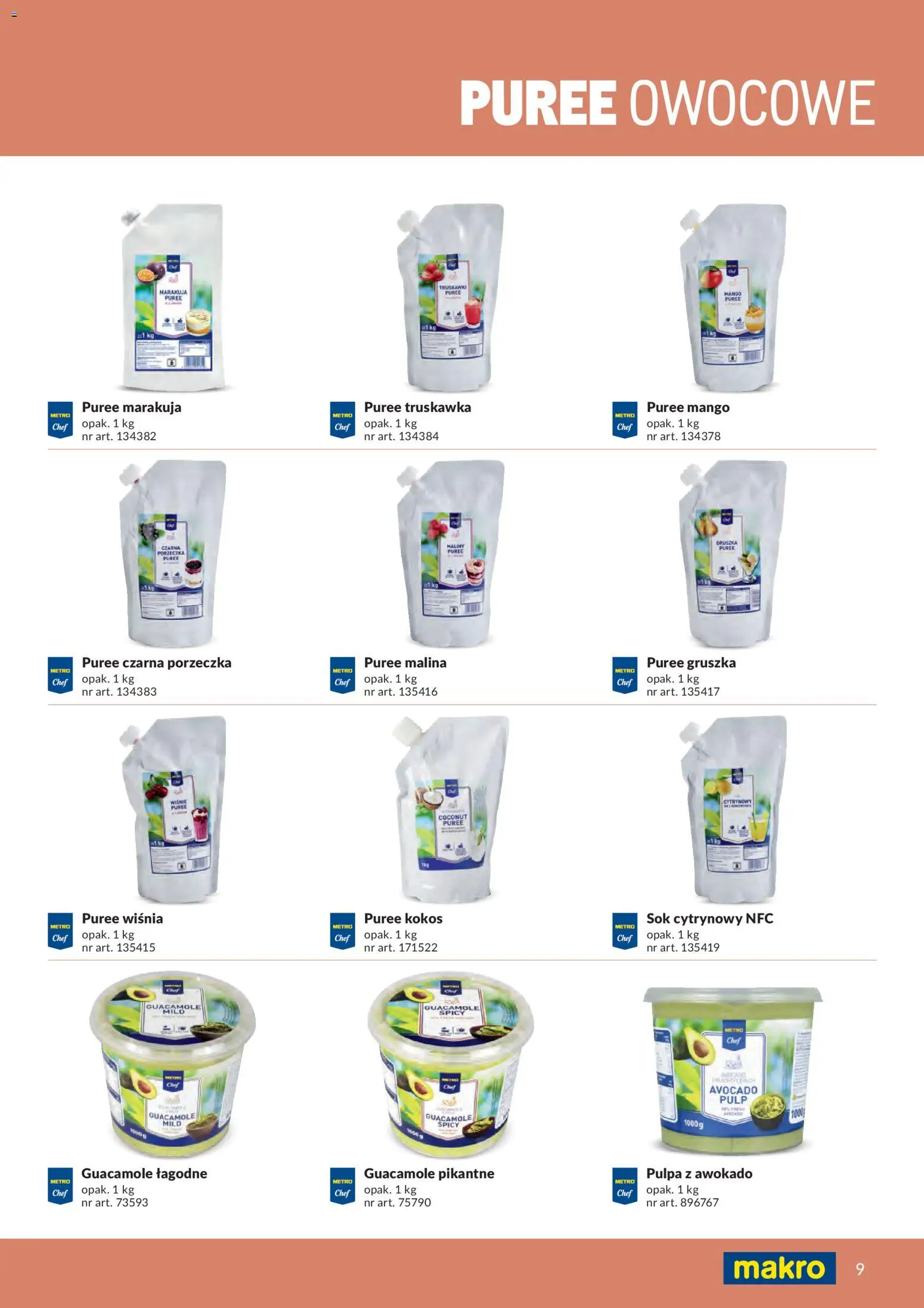 Makro gazetka - Produktów marek własnych dla profesjonalnej Gastronomii od 01.03.2026 | Strona: 9 | Produkty: Mango, Malina, Maliny, Porzeczka