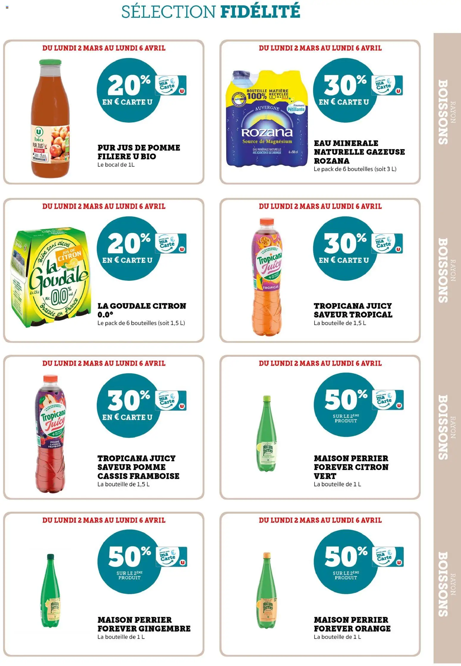 {H1} | Page: 29 | Produits: Goudale, Eau minérale, Citron, Framboise