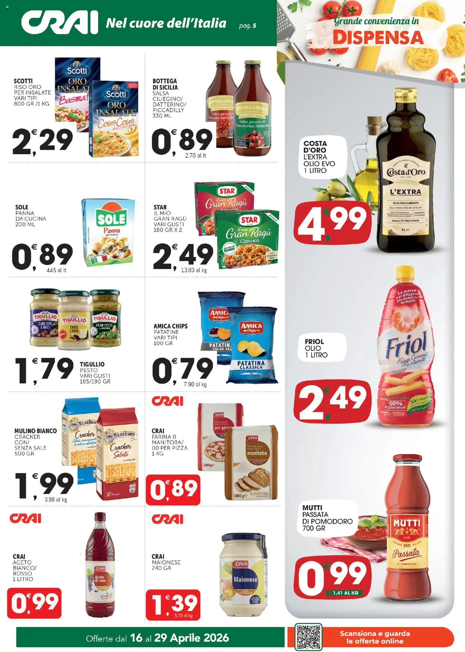 Volantino CRAI del 16.04.2026 | Pagina: 5 | Prodotti: Maionese, Pepe, Olio, Pesto