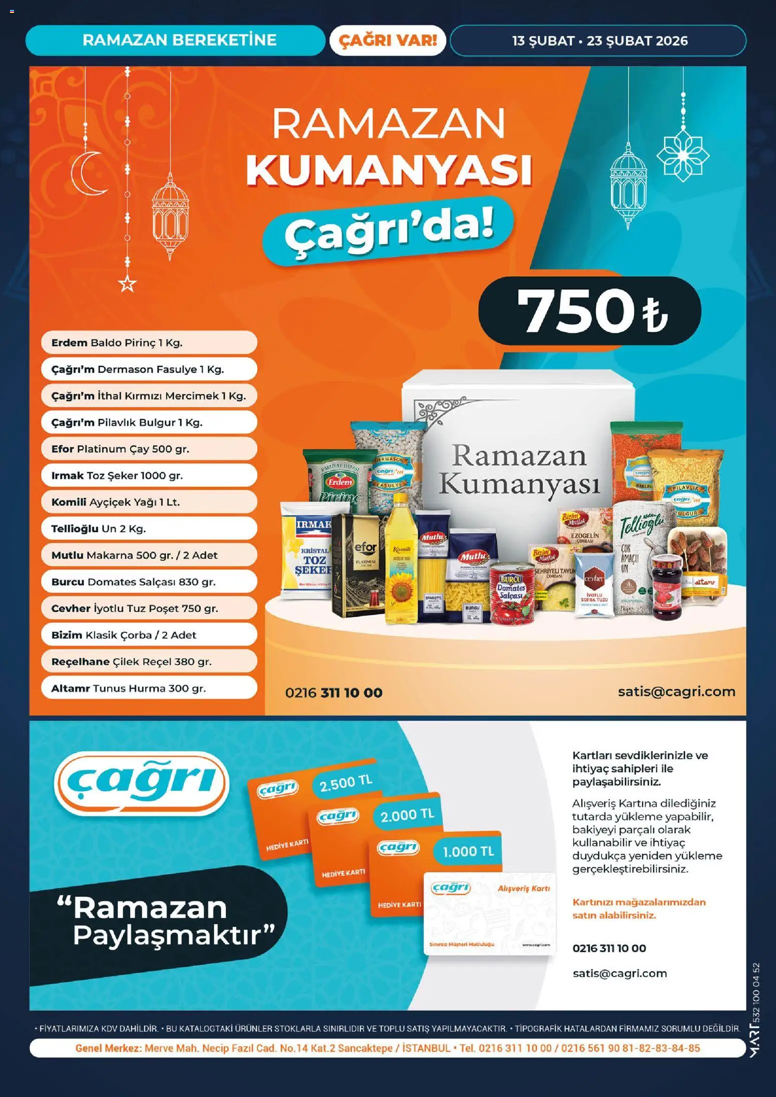 Çağrı Market Katalog - 13.02.2026 tarihinden itibaren geçerlidir | Sayfa: 16