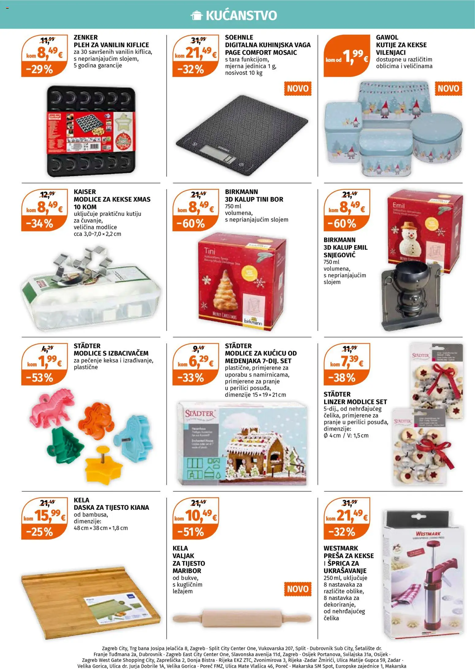 Müller katalog | vrijedi od 27.10.2025 | Stranica: 1 | Proizvodi: Kiflice, Kuhinjska vaga, Valjak za tijesto, Vaga