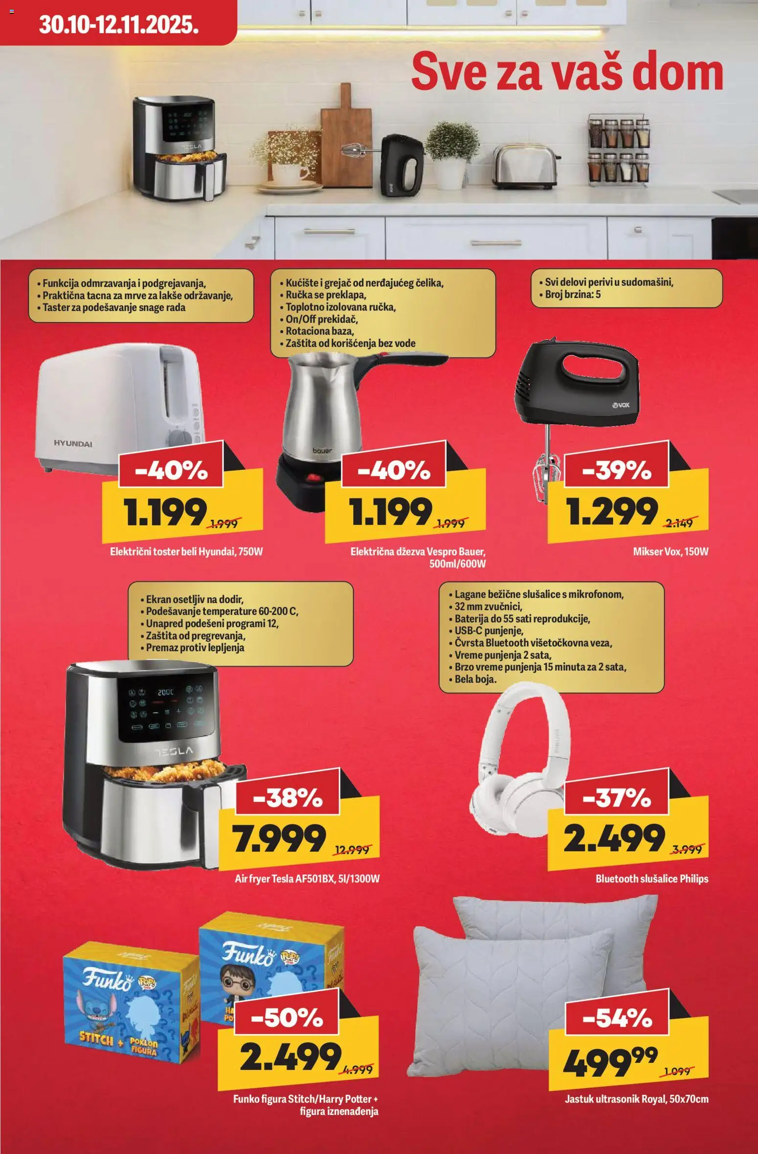 Mega Maxi katalog - važi od 30.10.2025 | Strana: 5 | Proizvode: Jastuk, Mikser, Toster, Džezva
