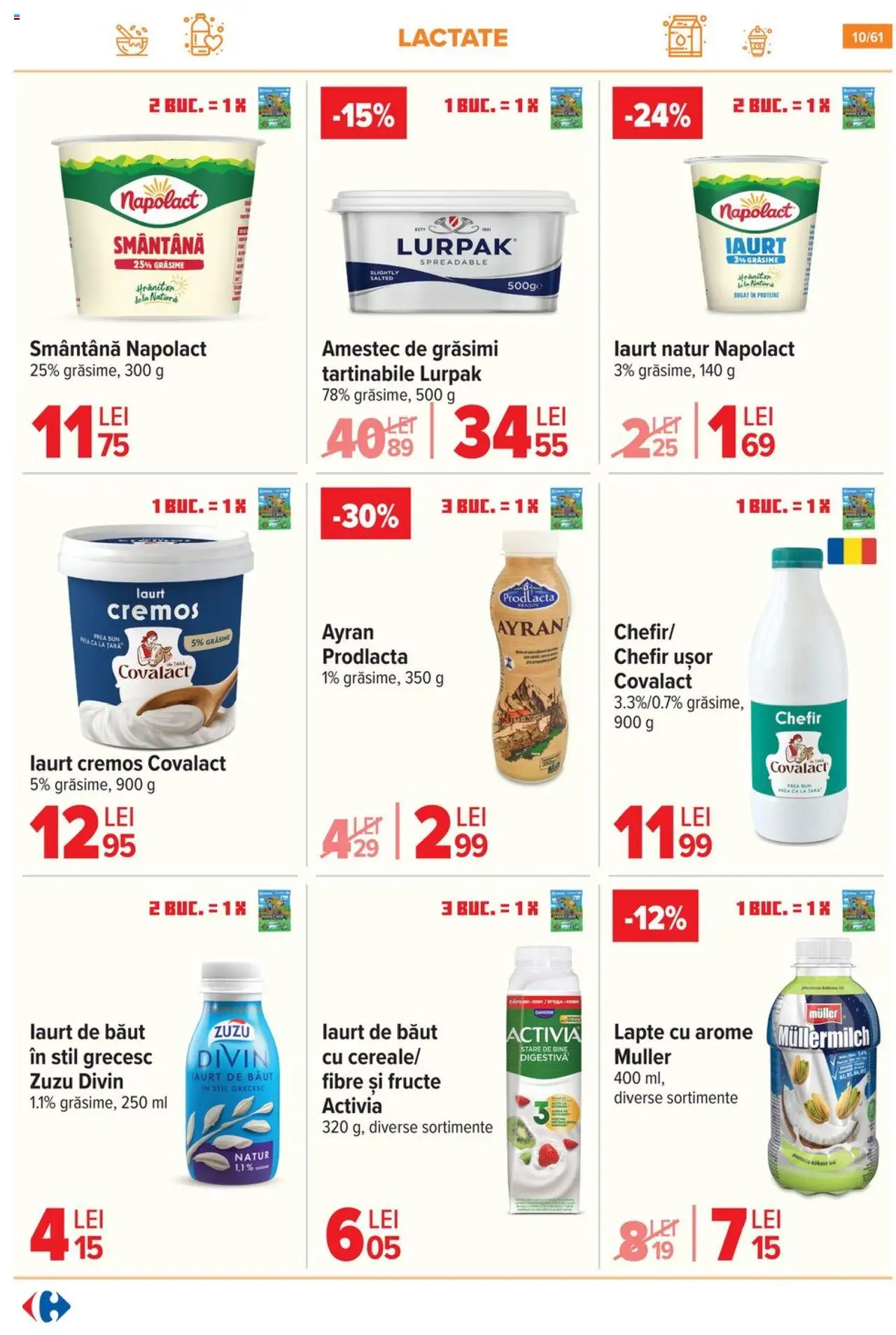 Catalog Carrefour – valabil de la 03.09.2025 | Pagină: 11 | Produse: Masaüstü kılıfı, Kalem ucu, Iaurt, Smântână