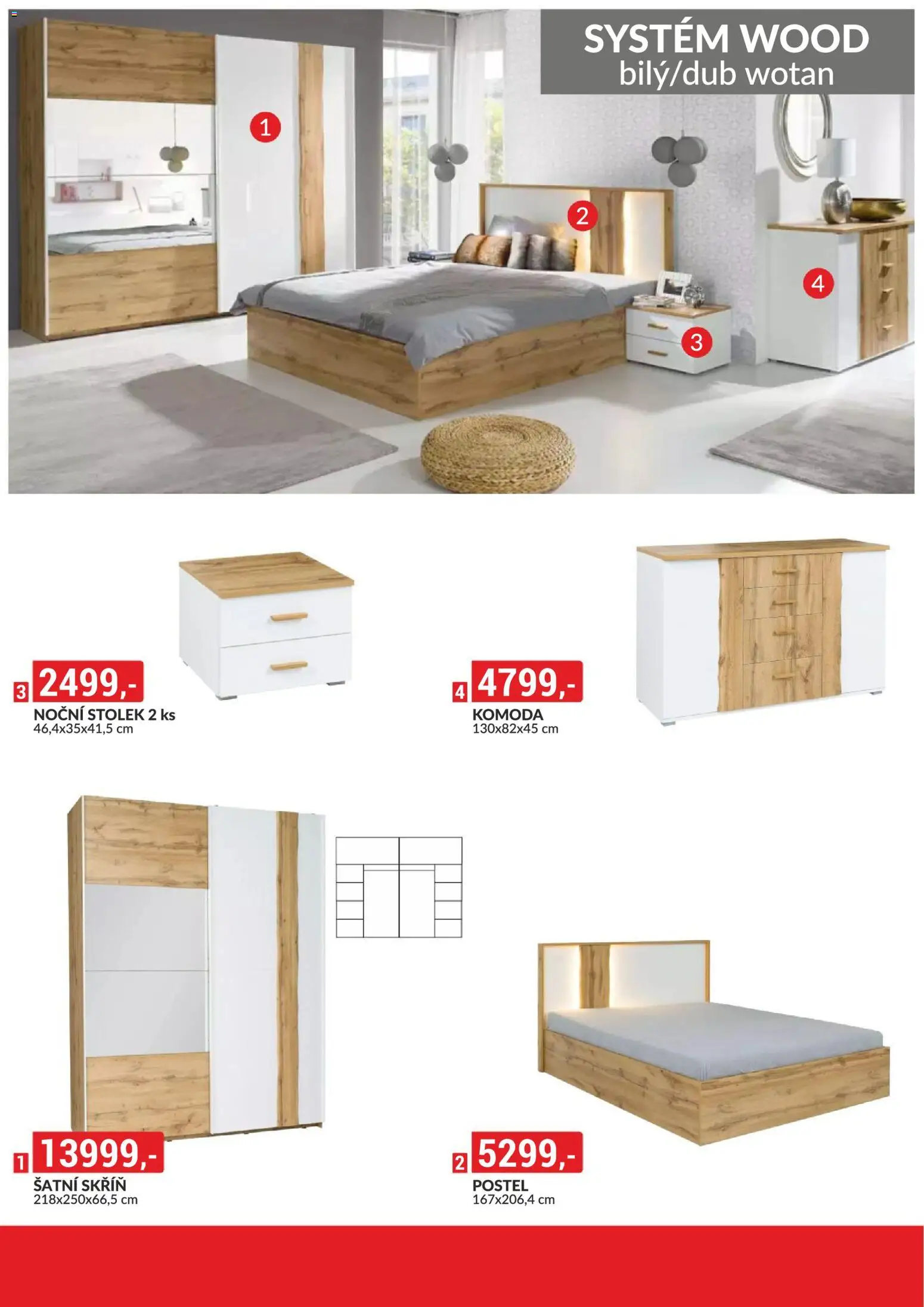 BAUMAX leták - Vaše bydlení, vaše pravidla od 01.11.2025 | Strana: 42 | Produkty: Postel, Šatní skříň, Komoda, Skříň