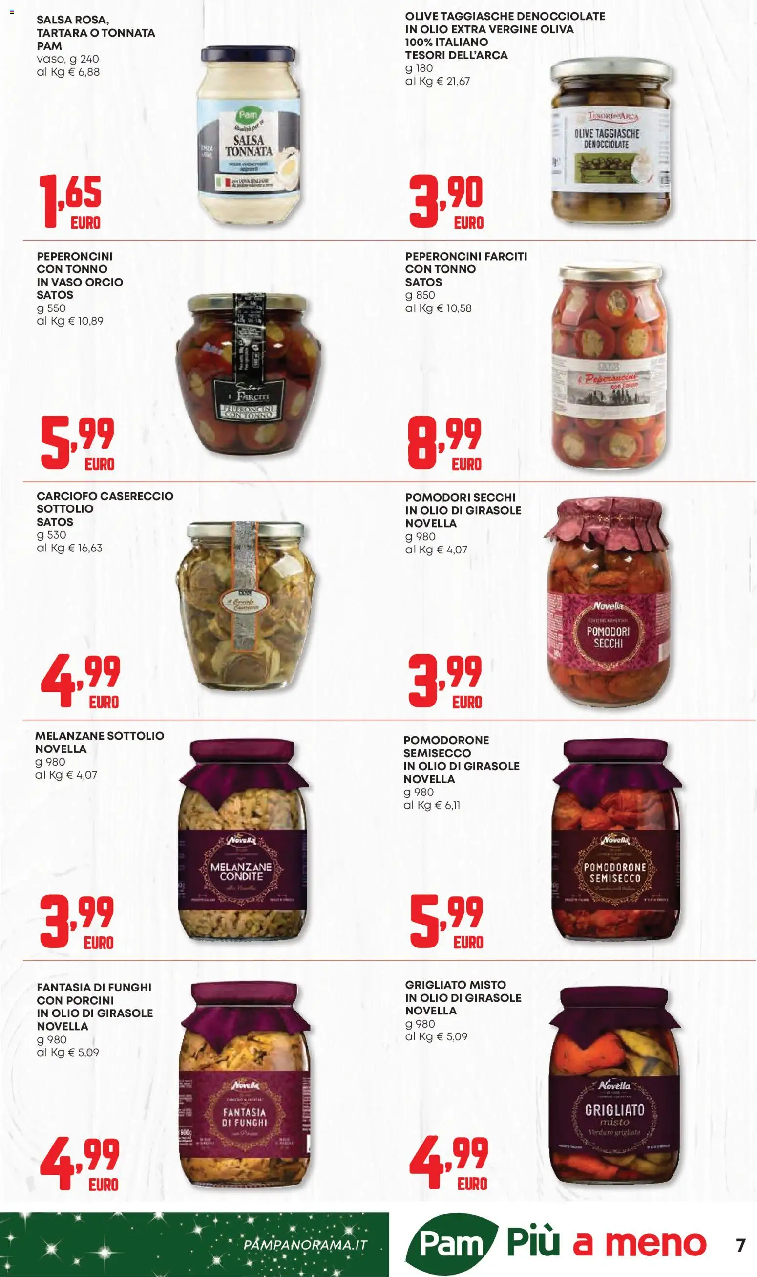 Volantino PAM del 20.11.2025 | Pagina: 7 | Prodotti: Salsa, Olio, Melanzane, Pomodori secchi
