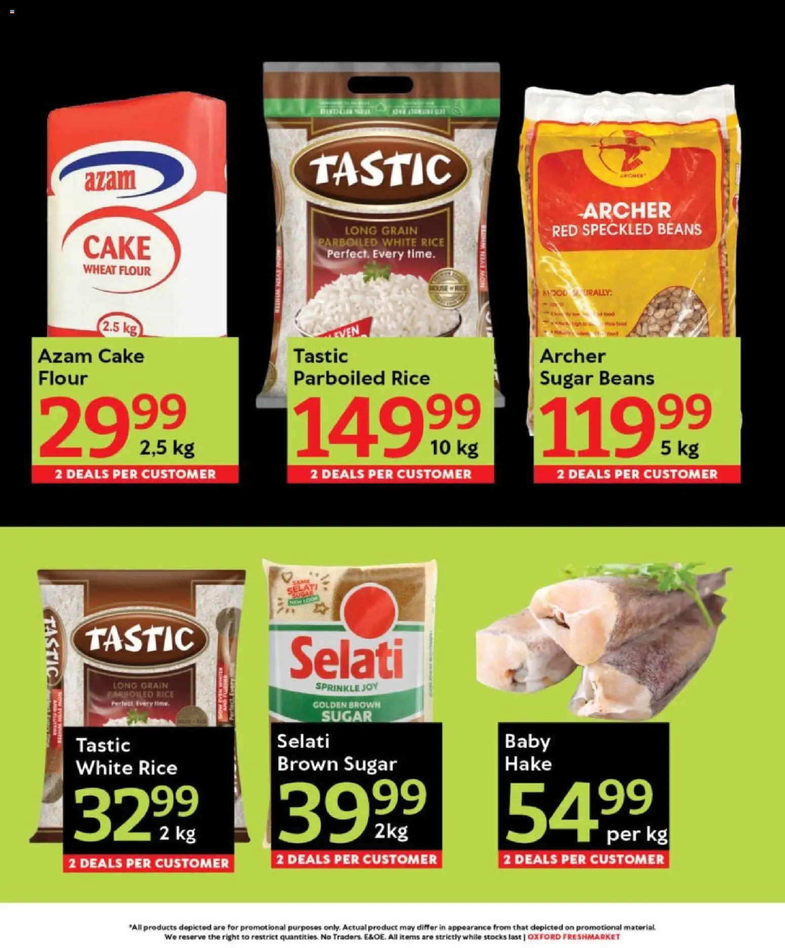 New Oxford Freshmarket catalogue – valid from 03.11.2025 | Page: 4 | Products: Flour, Beans, Rice, Sugar