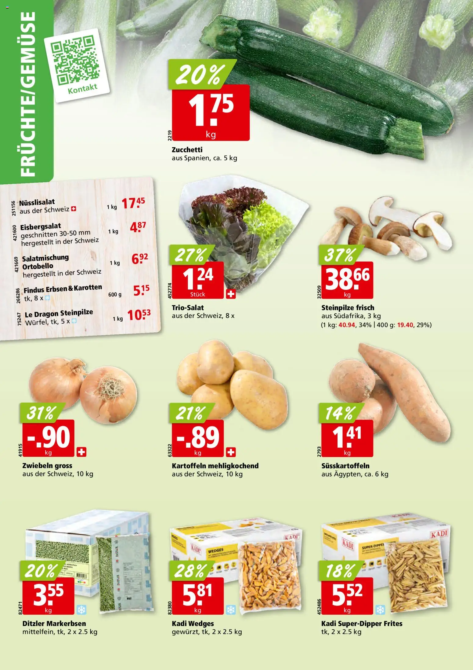 Aligro Aktionen Schlieren, Gossau SG, Frauenfeld, Rapperswil-Jona, Sargans, Bern, Brüttisellen, Pratteln, Emmen, Spreitenbach – gültig ab 02.03.2026 | Seite: 2 | Produkte: Erbsen, Kartoffeln, Zwiebeln