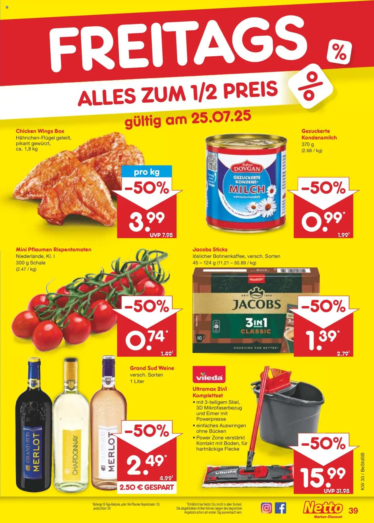 Netto Marken-Discount Prospekt 	 - gültig ab dem 21.07.2025 | Seite: 63 | Produkte: Pflaumen, Milch, Box, Grand sud
