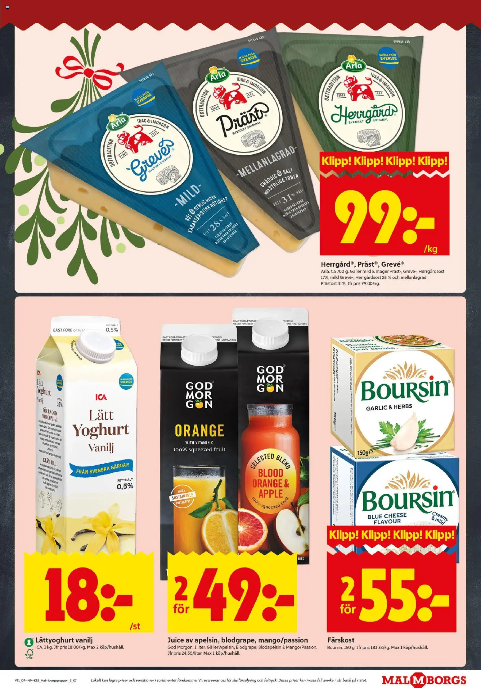 ICA Kvantum reklamblad aktuell från 15.12.2025 | Sida: 7 | Produkter: Salt, Galler, Mjölk, Äpple