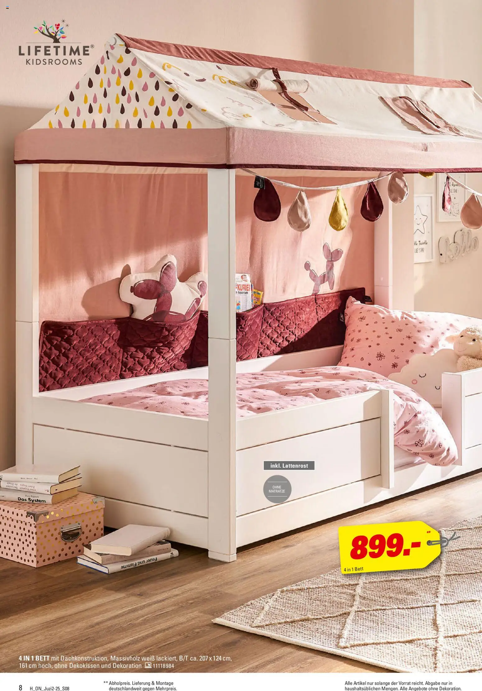 Höffner Jugendzimmer Spezial – gültig ab 29.10.2025 | Seite: 8 | Produkte: Bett, Matratze, Lattenrost