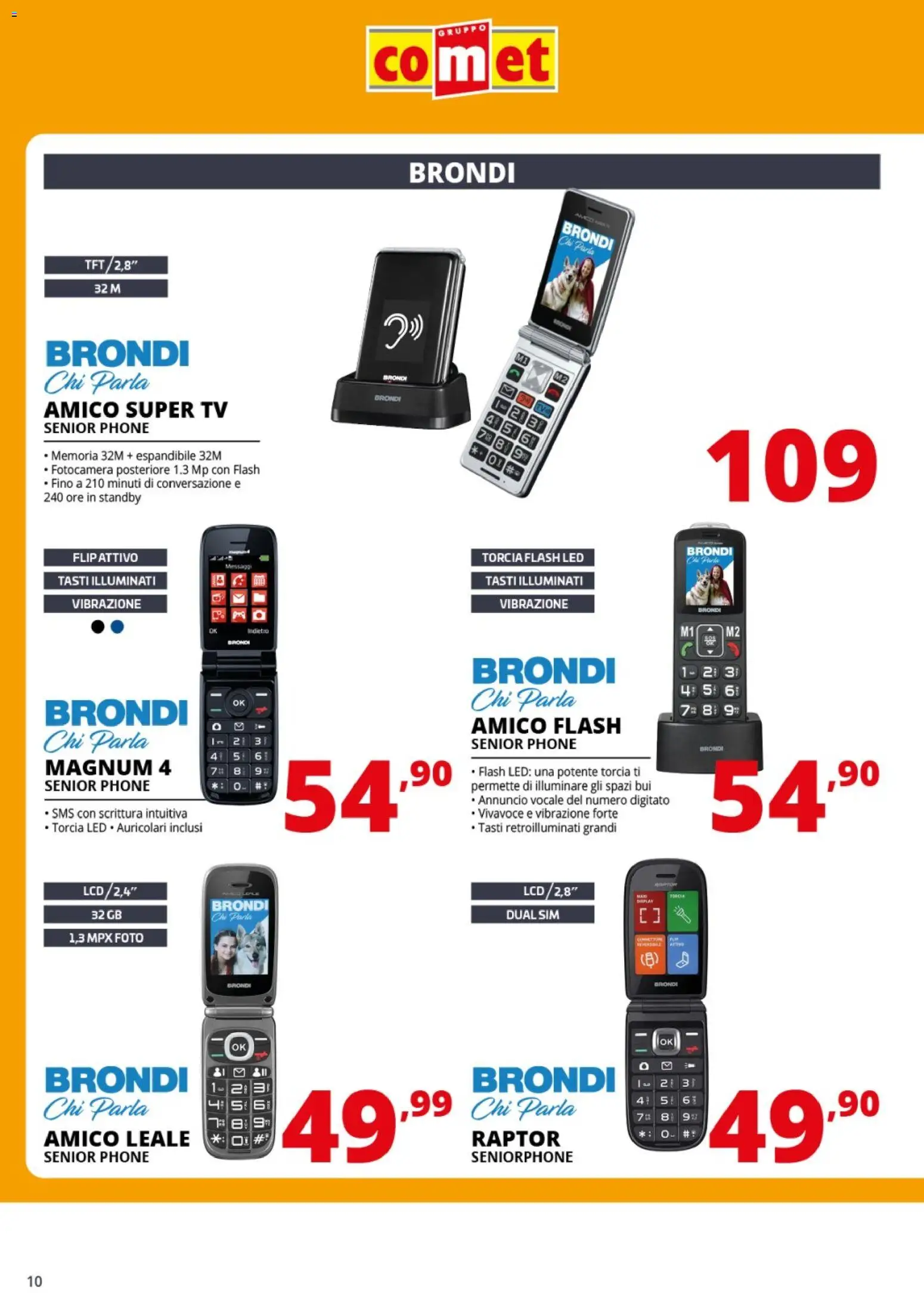 Volantino Comet del 06.03.2026 | Pagina: 10 | Prodotti: Auricolari, Torcia, TV, Fotocamera
