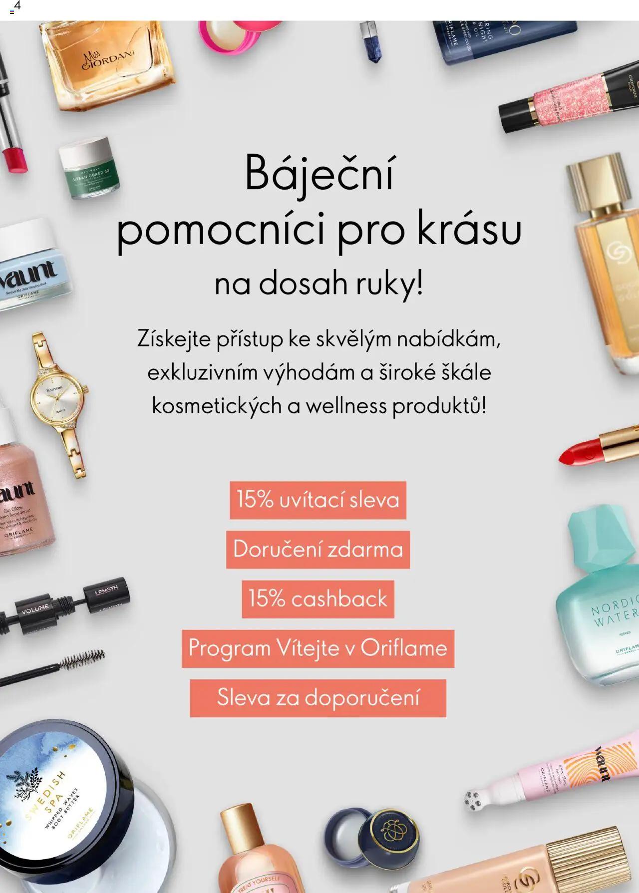 Oriflame katalog Plán odměn pro zákazníky od 26.06.2025 | Strana: 4 | Produkty: Sérum, Body