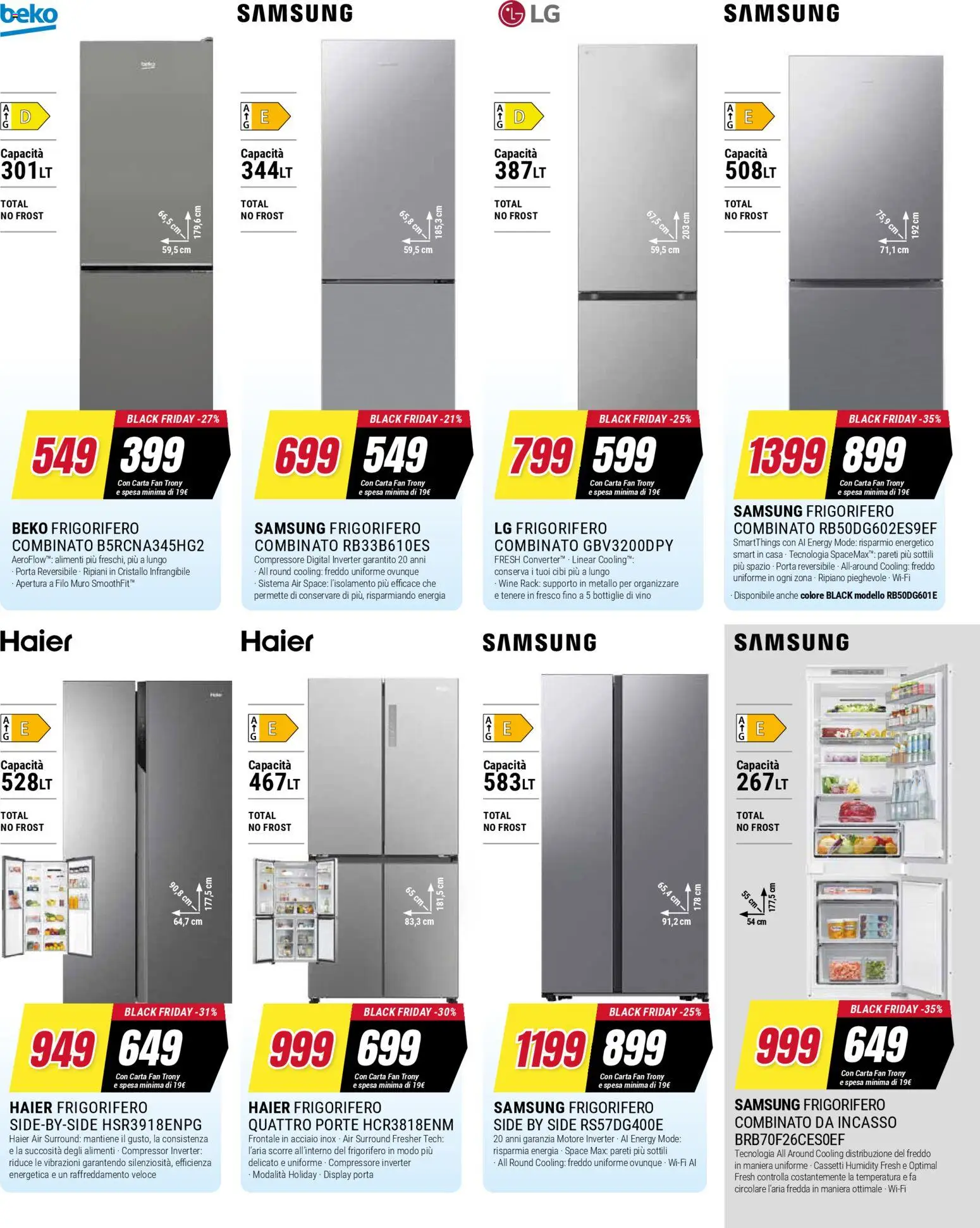 Volantino Trony del 25.11.2025 | Pagina: 36 | Prodotti: Compressore, Vino, Fan, Samsung