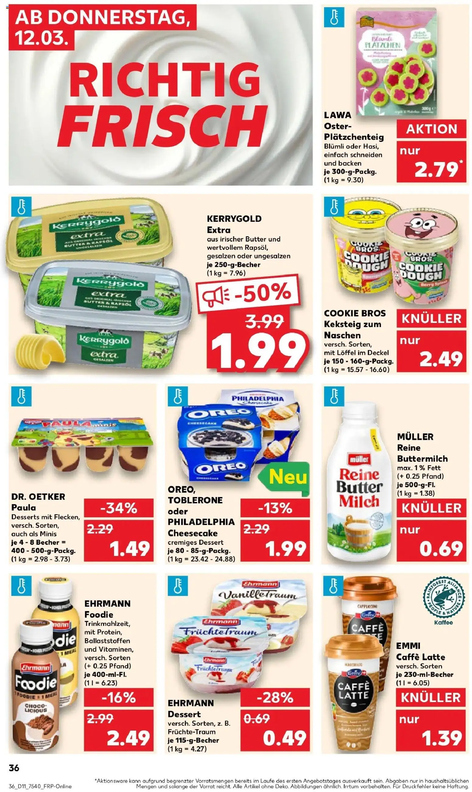 Kaufland Prospekt Berlin	 – gültig ab 09.03.2026 | Seite: 48 | Produkte: Buttermilch, Milch, Butter, Philadelphia