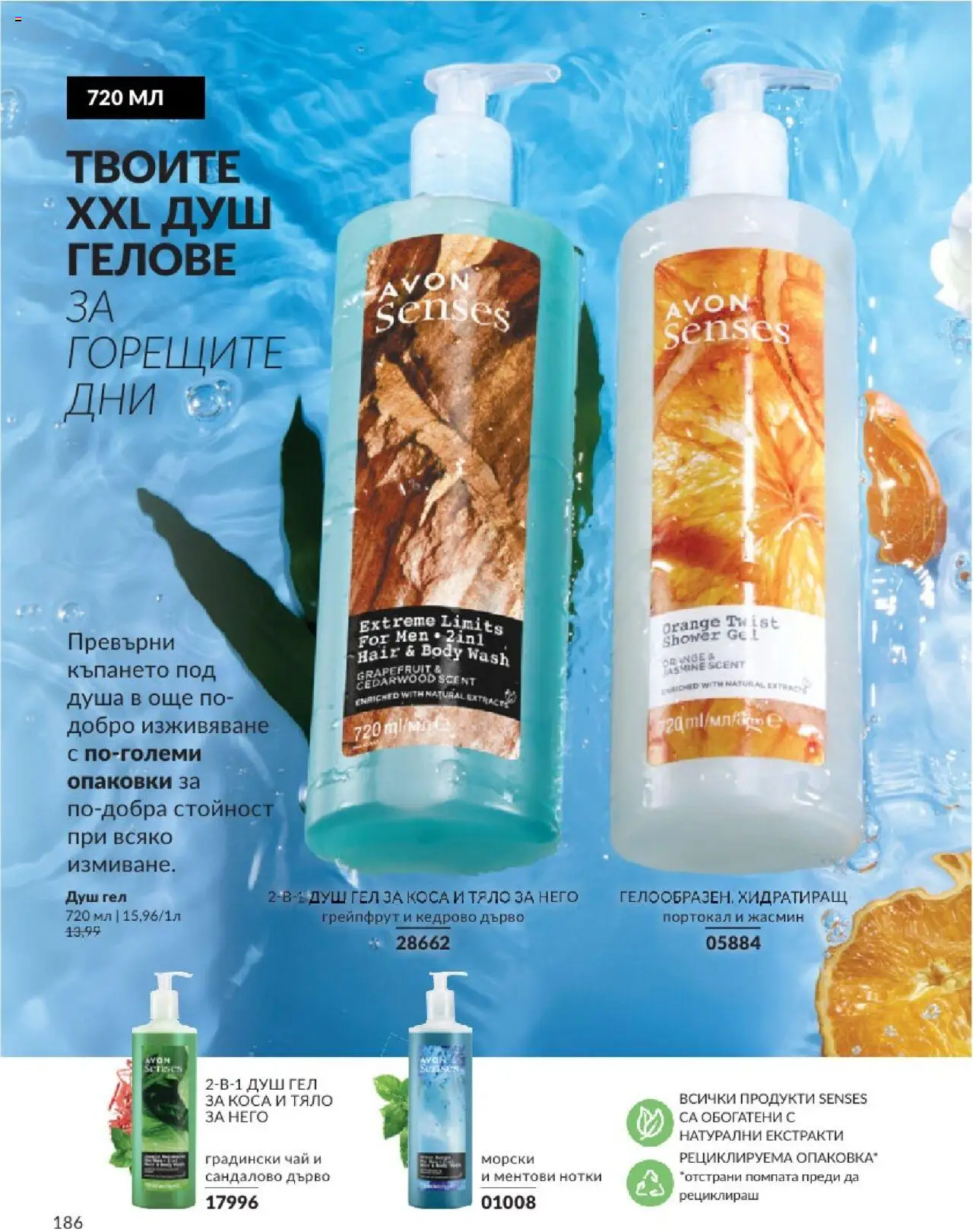  | Страница: 186 | Продукти: Чай, Грейпфрут, Портокал, Душ