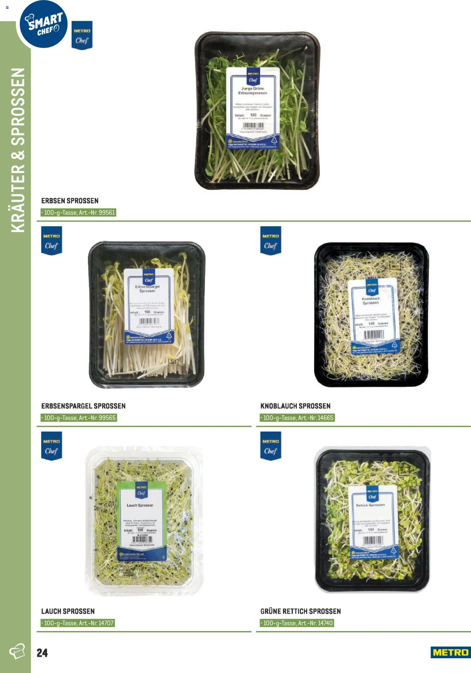 Metro angebote - Smart Chef Obst & Gemüse gültig ab 26.03.2026 | Seite: 24 | Produkte: Knoblauch, Erbsen