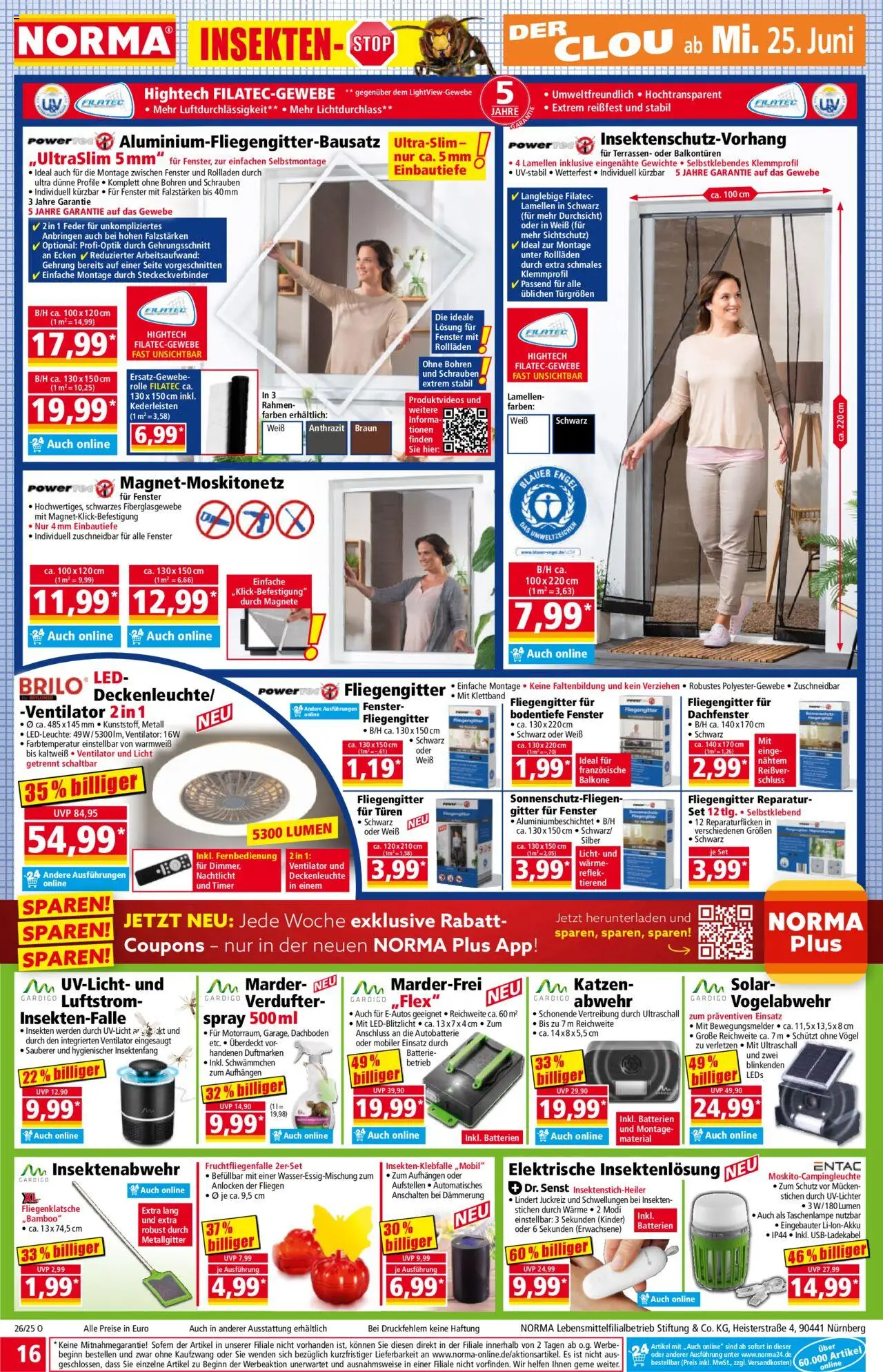 Norma Prospekt 	 - gültig ab dem 23.06.2025 | Seite: 17 | Produkte: Ventilator, Batterien, Batterie, Nachtlicht