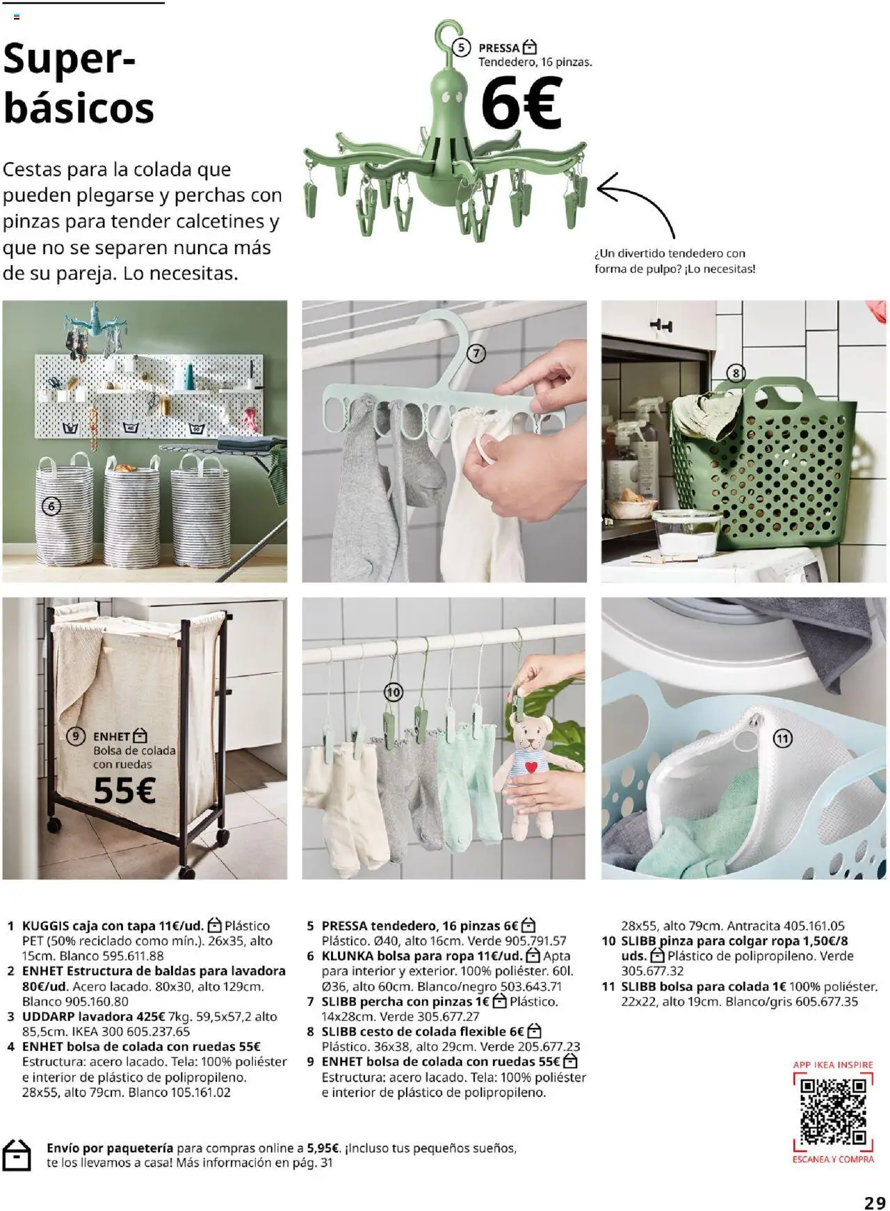 Catálogo IKEA Baños │ válido desde el 04.02.2025 | Página: 29 | Productos: Té, Tendedero, Bolsa, Lavadora