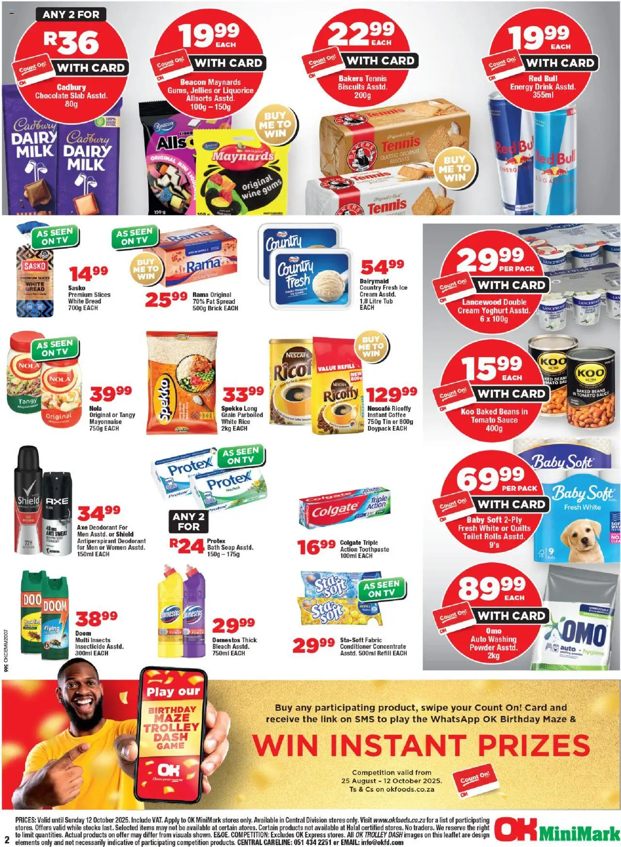 New OK Foods catalogue – valid from 24.09.2025 | Page: 2 | Products: Bleach, Milk, Coffee, Antiperspirant