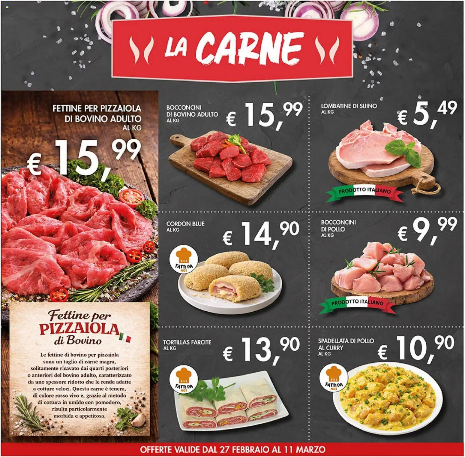 Volantino Coal del 27.02.2026 | Pagina: 4 | Prodotti: Bovino, Pollo, Suino, Tortillas