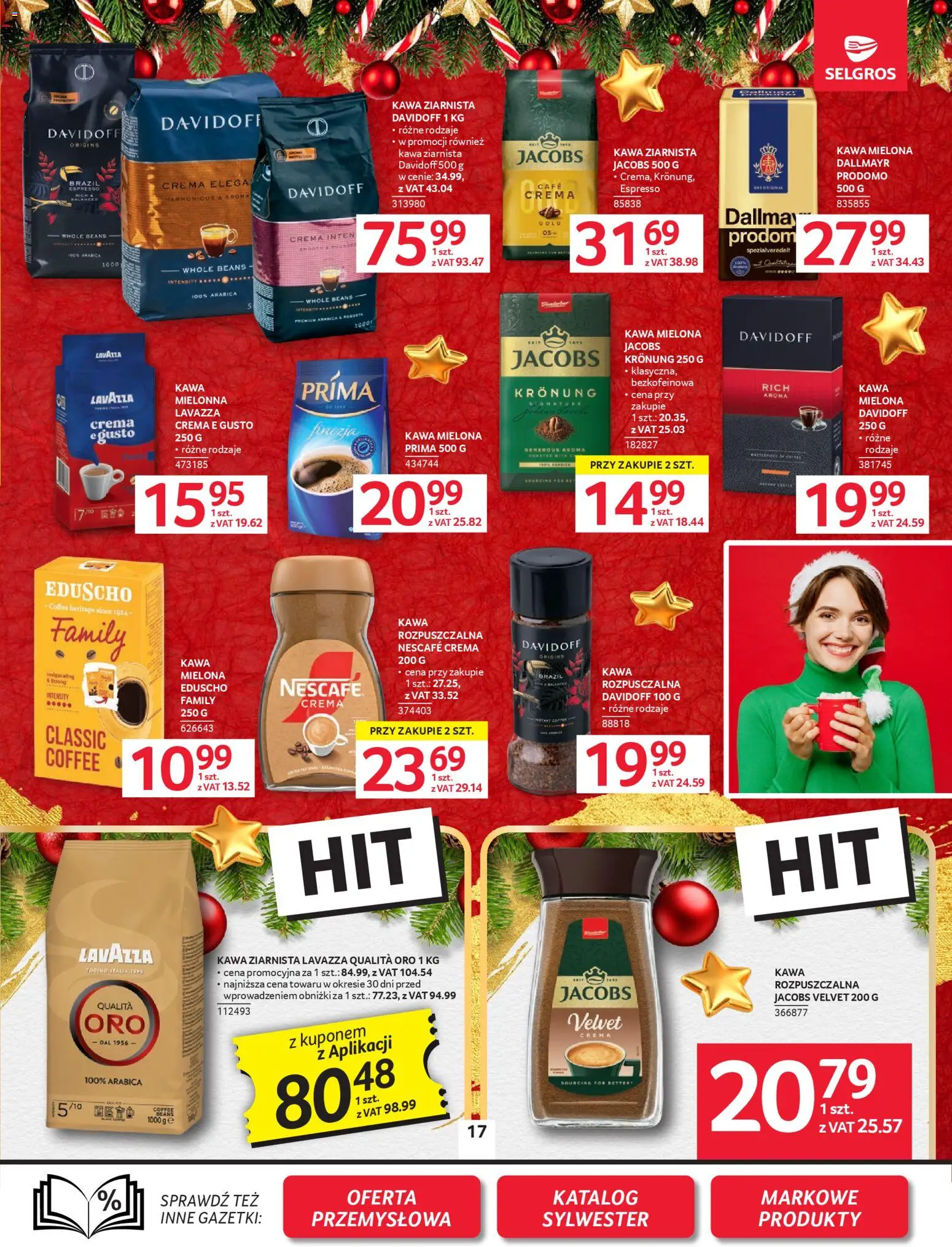 Selgros cash&carry Gazetka od 18.12.2025 | Strona: 17 | Produkty: Kawa ziarnista Lavazza, Kawa rozpuszczalna, Lavazza, Kawa