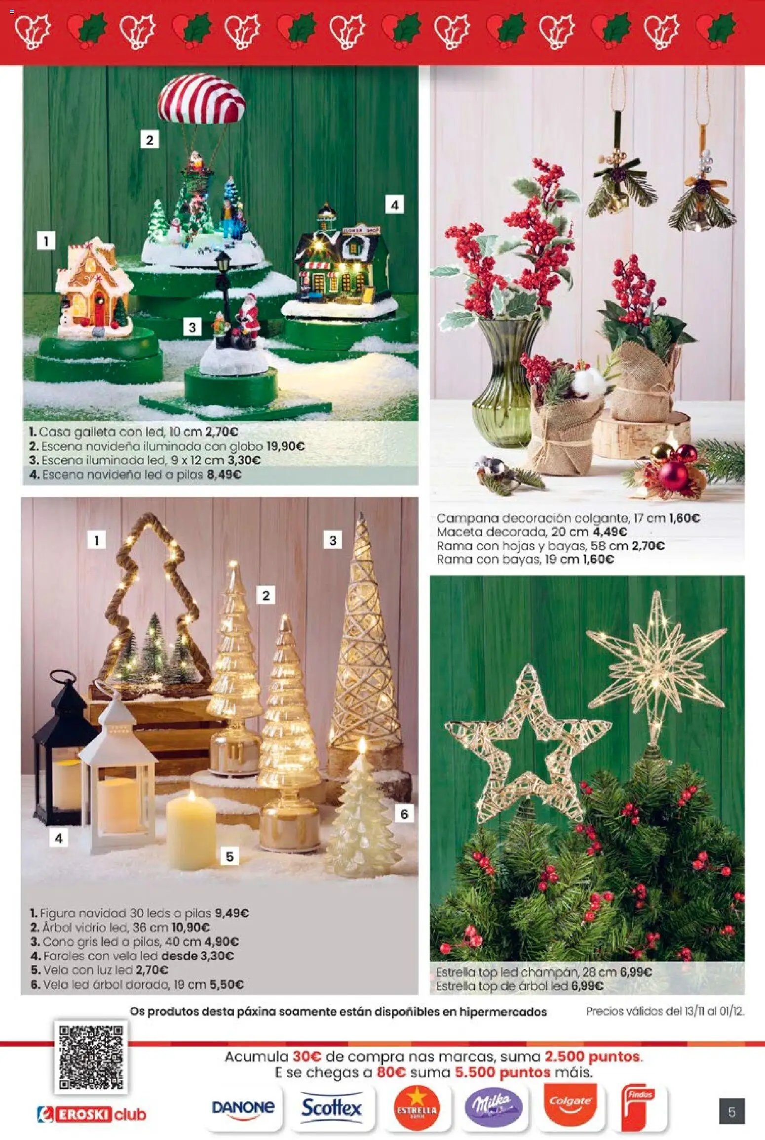 Eroski - Quen ben te quere, fai mellor o tue Nadal │ válido desde el 13.11.2025 | Página: 5 | Productos: Vela, Maceta