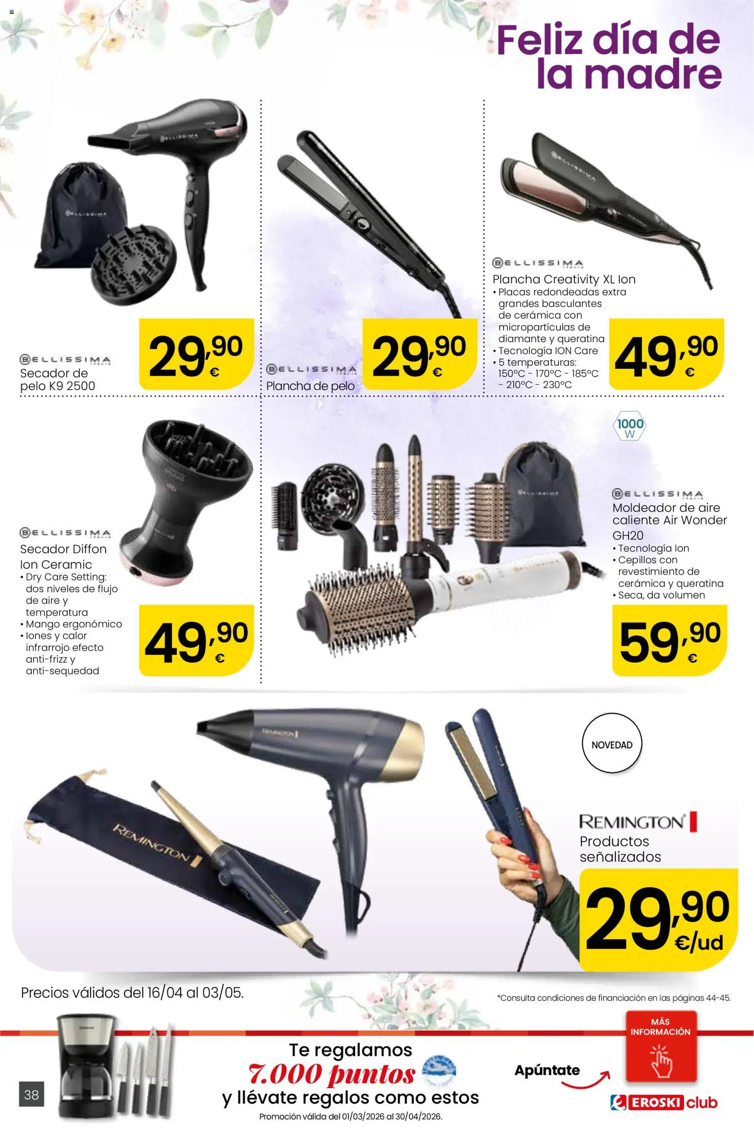Eroski Quieres ahorrar conmigo │ válido desde el 16.04.2026 | Página: 38 | Productos: Té, Ρούτερ, Plancha, Plancha de pelo
