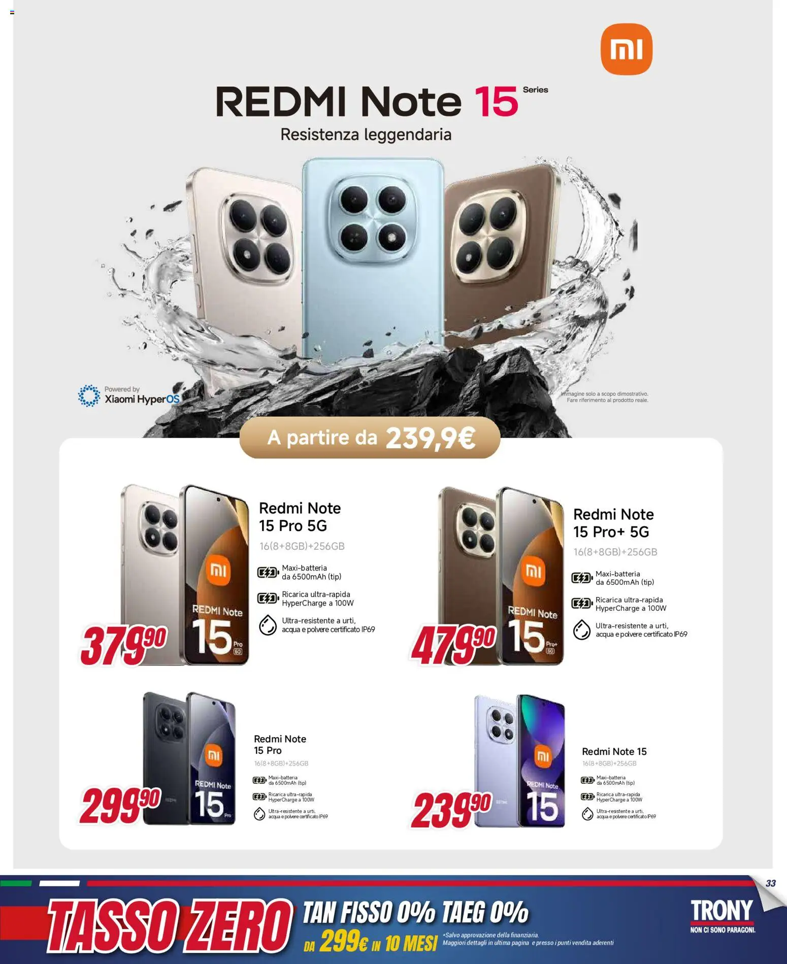 Volantino Trony del 04.12.2025 | Pagina: 33 | Prodotti: Xiaomi, Acqua