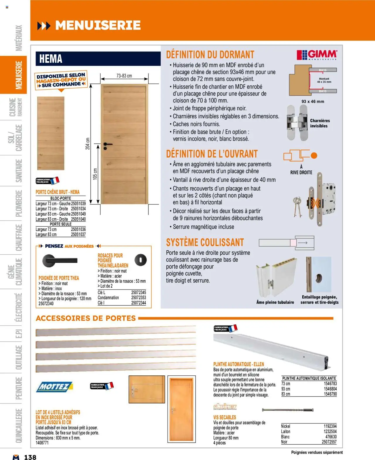  | Page: 138 | Produits: Règle, Base, Plinthe, Portes