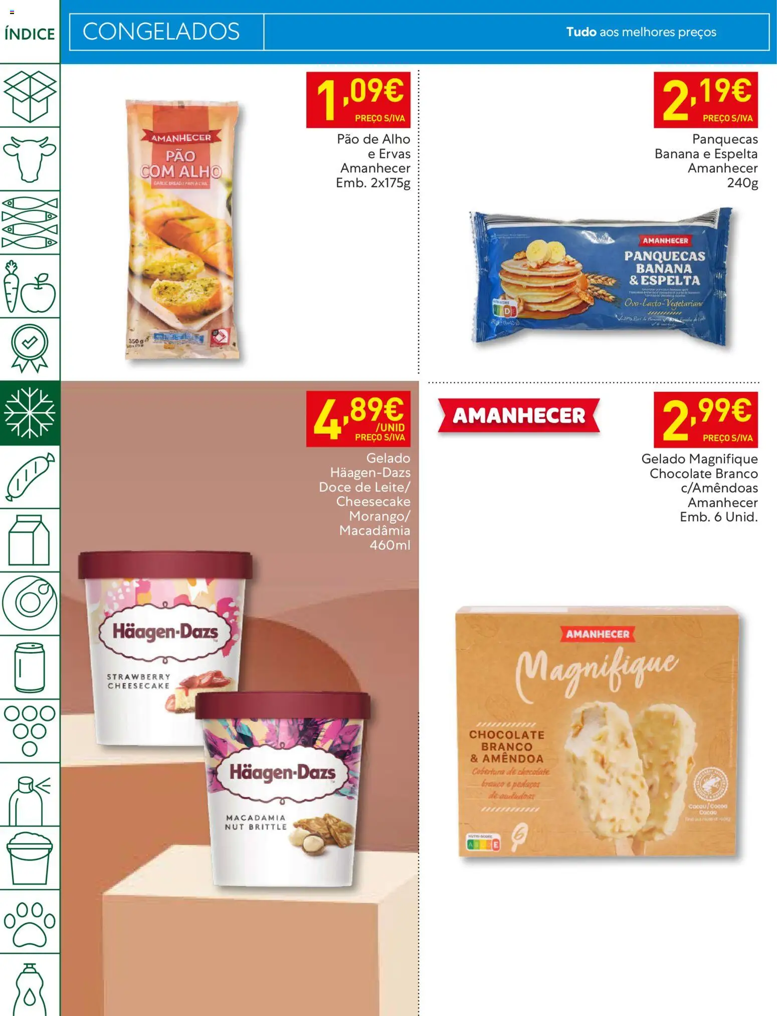 Recheio folheto │ válido de 20.01.2026 | Página: 18 | Produtos: Banana, Panquecas, Gelado, Pão