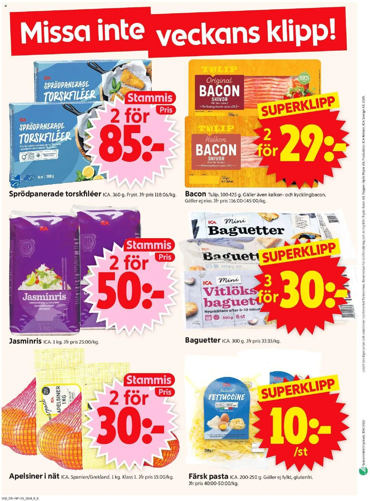 ICA Supermarket reklamblad aktuell från 05.01.2026 | Sida: 10 | Produkter: Gem, Bacon, Apelsiner, Kalkon