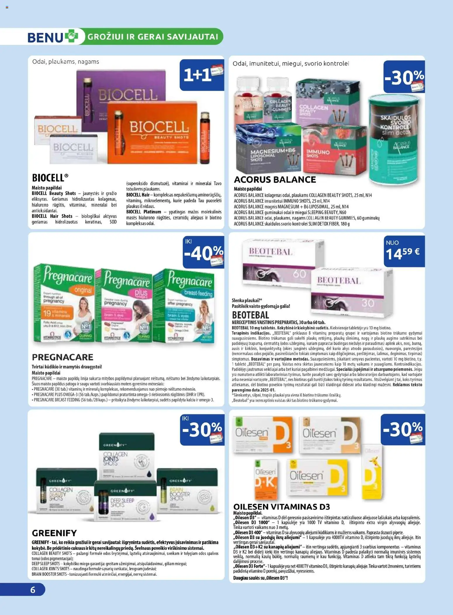 BENU akcijos nuo 01.11.2025 | Puslapis: 6 | Prekių: Tv, Guminukai