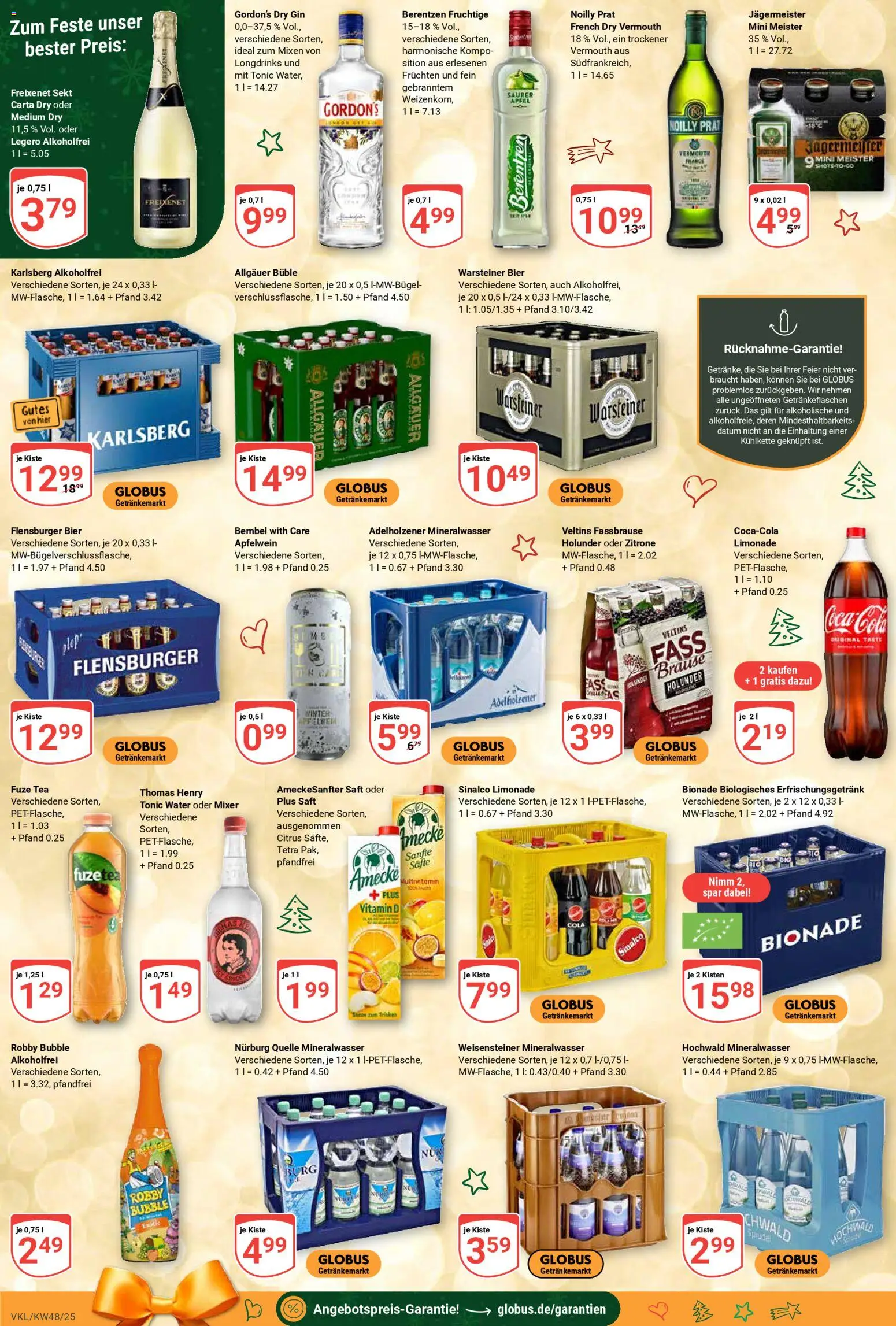 Globus prospekt Völklingen	 – gültig ab 24.11.2025 | Seite: 8 | Produkte: Cola, Sekt, Jägermeister, Veltins