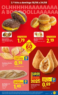 Lidl folheto │ válido de 18.08.2025 | Página: 5 | Produtos: Frango, Pão, Massa, Creme
