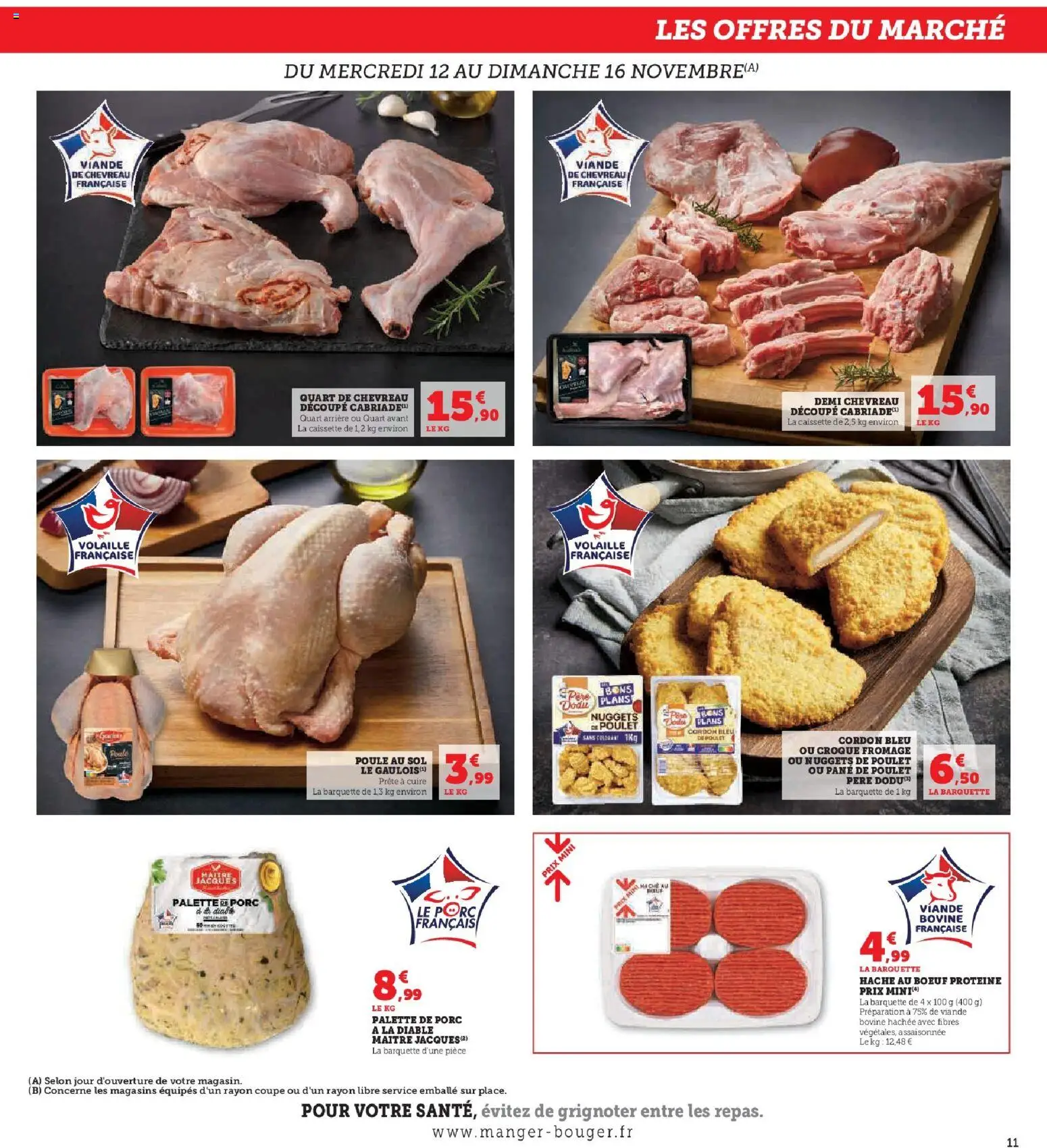 {H1} | Page: 11 | Produits: Fromage, Viande, Porc, Palette de porc