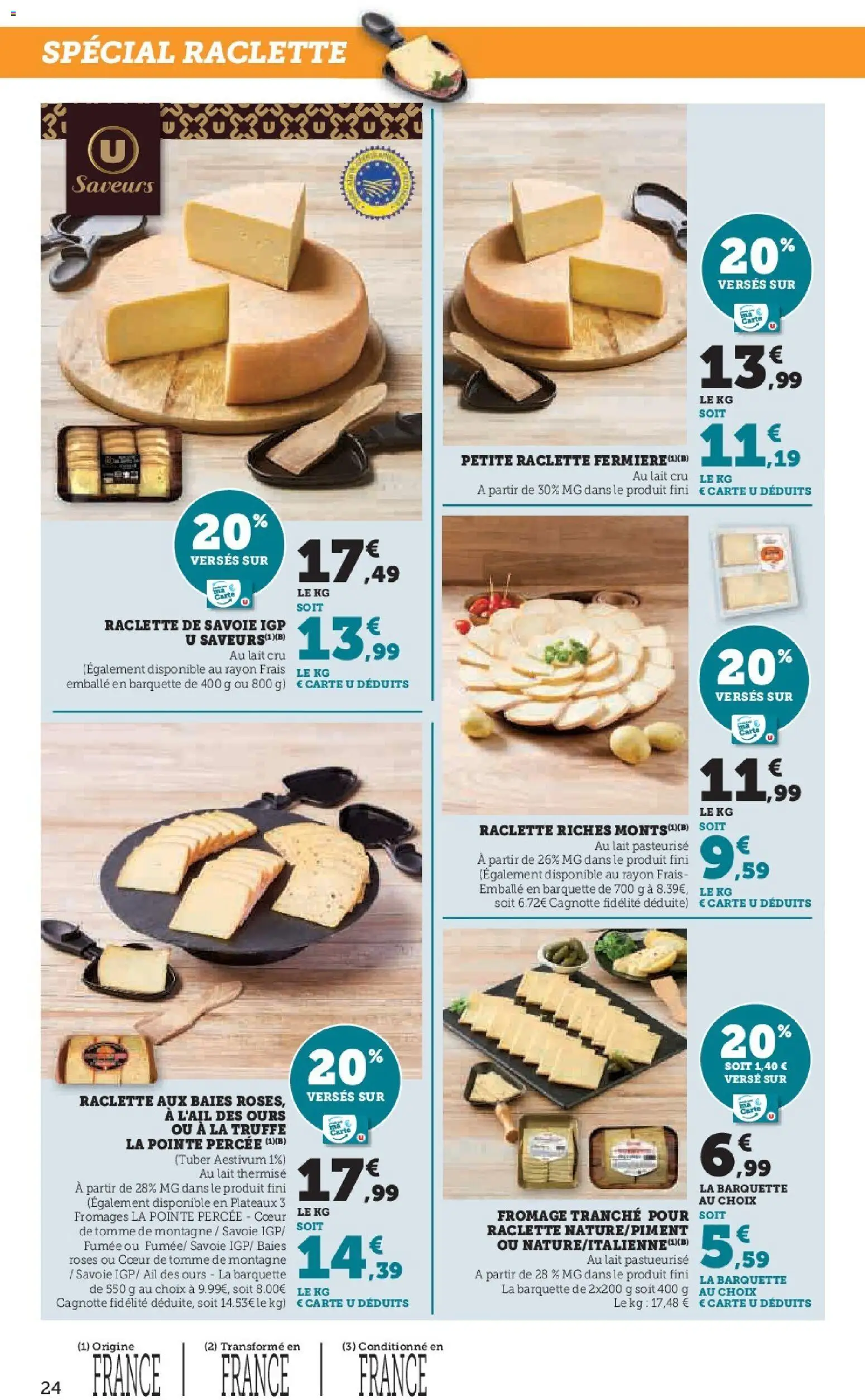 {H1} | Page: 24 | Produits: Ail, Raclette, Lait, Fromage