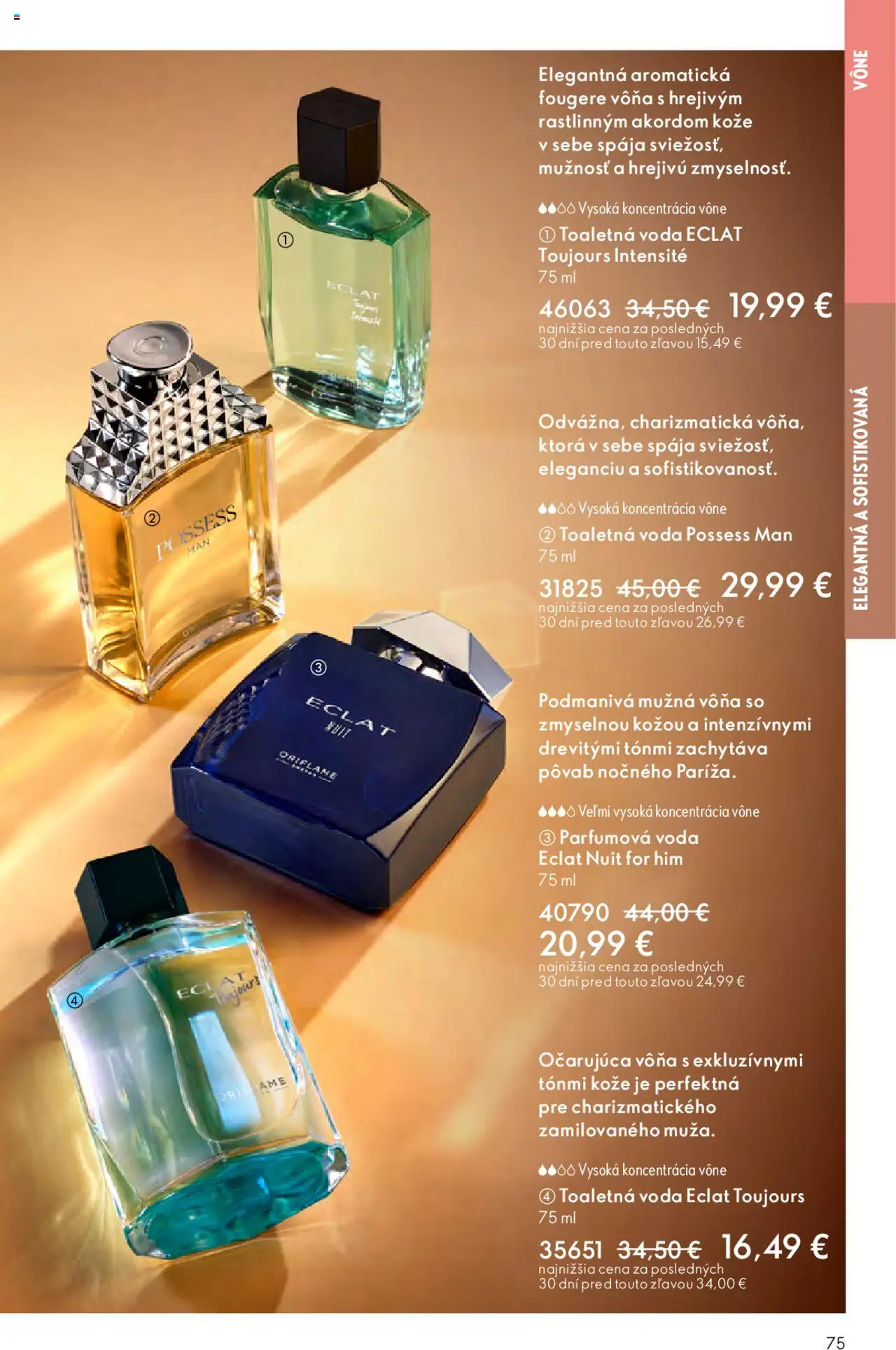 Nové Oriflame akcie – leták je platný od 01.10.2025 | Strana: 75 | Produkty: Toaletná voda, Voda