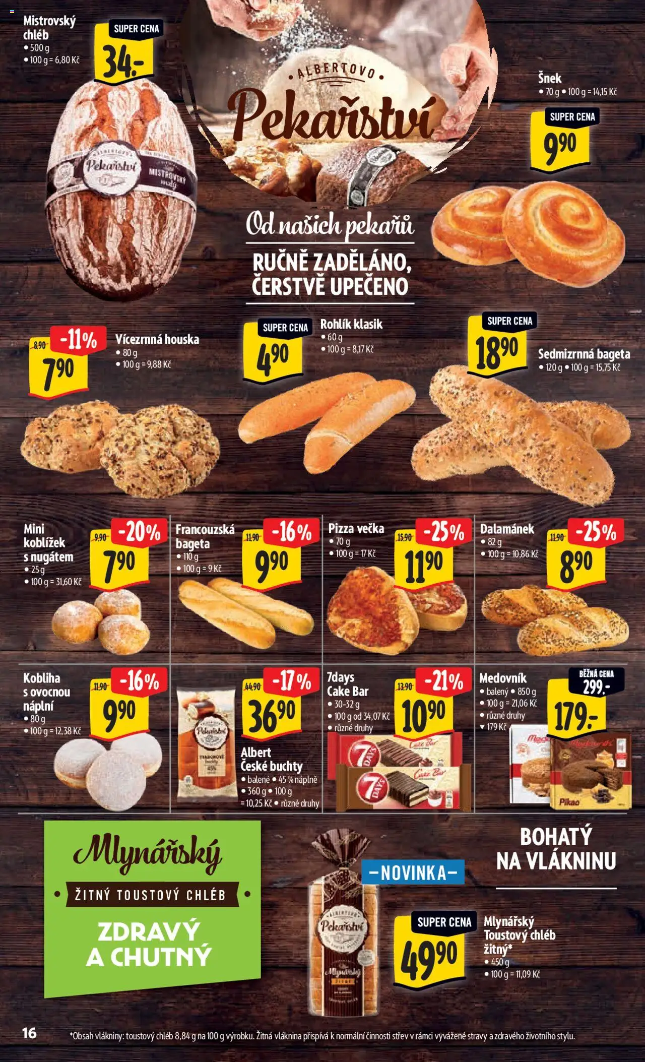Albert leták - Hypermarket od 10.09.2025 | Strana: 25 | Produkty: Rohlík, Medovník, Mistrovský chléb, Dalamánek