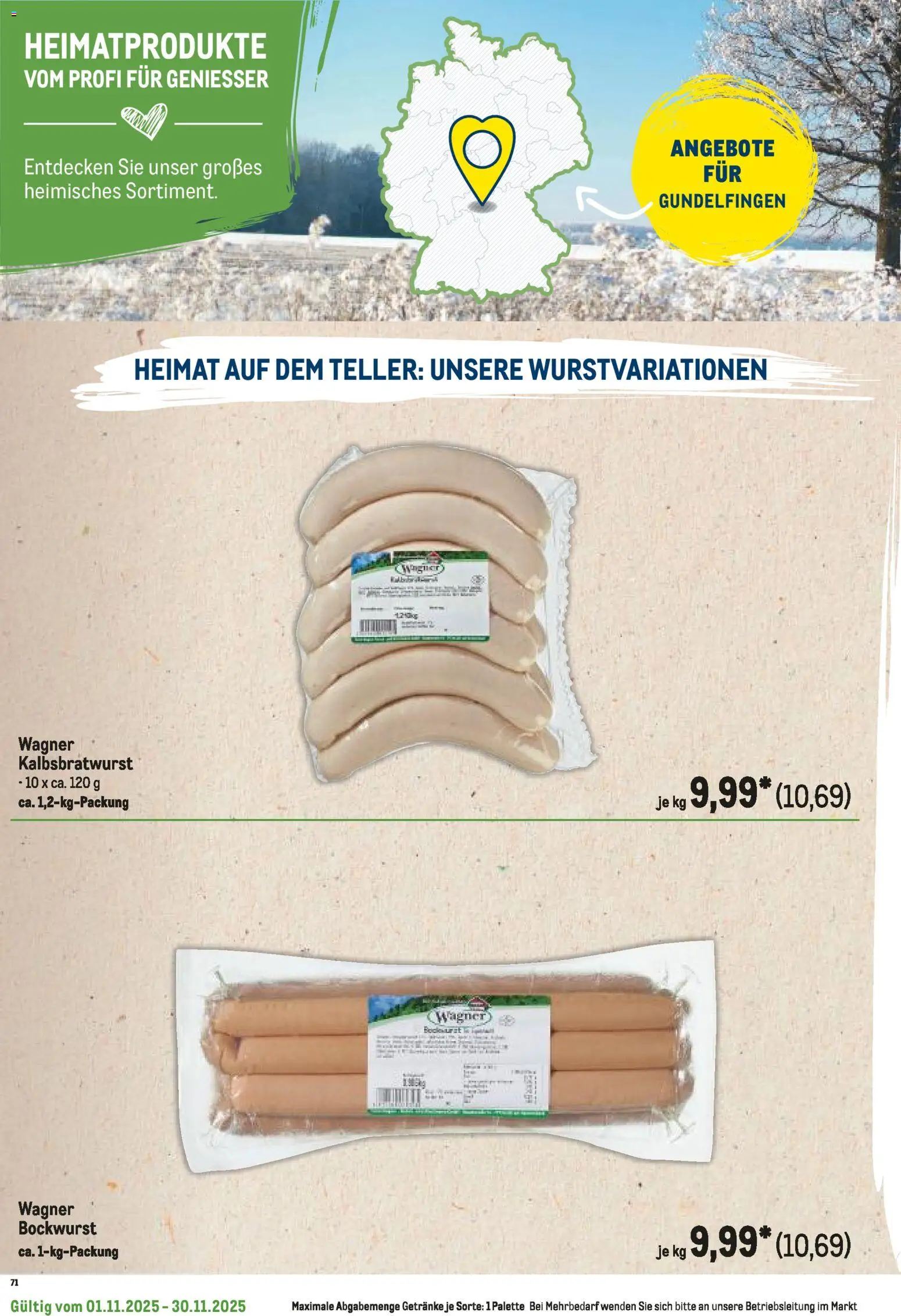 Metro Regionaler Flyer – gültig ab 01.11.2025 | Seite: 114 | Produkte: Bockwurst