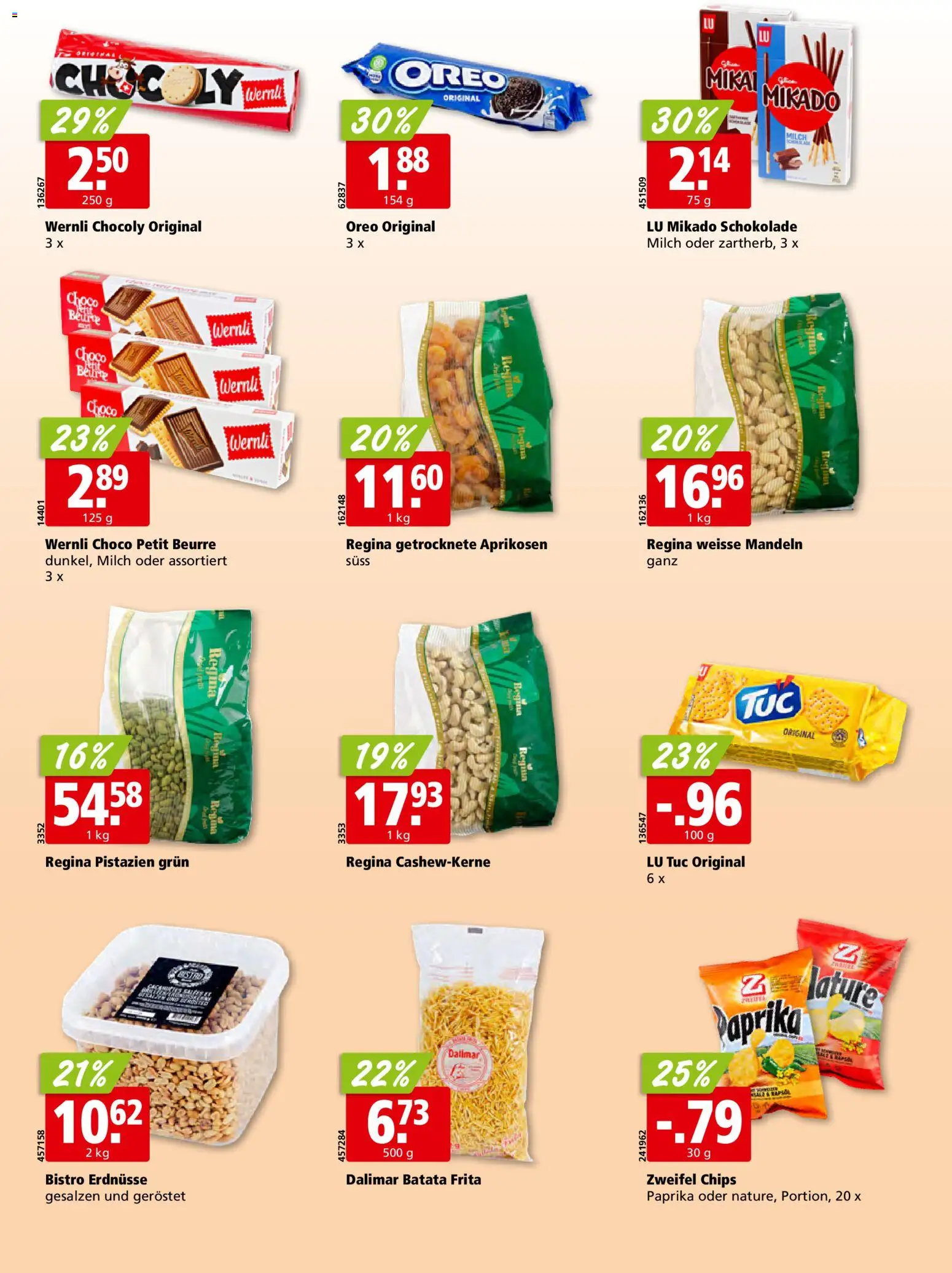 Aligro Aktionen Schlieren, Gossau SG, Frauenfeld, Rapperswil-Jona, Sargans, Bern, Brüttisellen, Pratteln, Emmen, Spreitenbach – gültig ab 12.01.2026 | Seite: 20 | Produkte: Erdnüsse, Milch, Schokolade, Chips