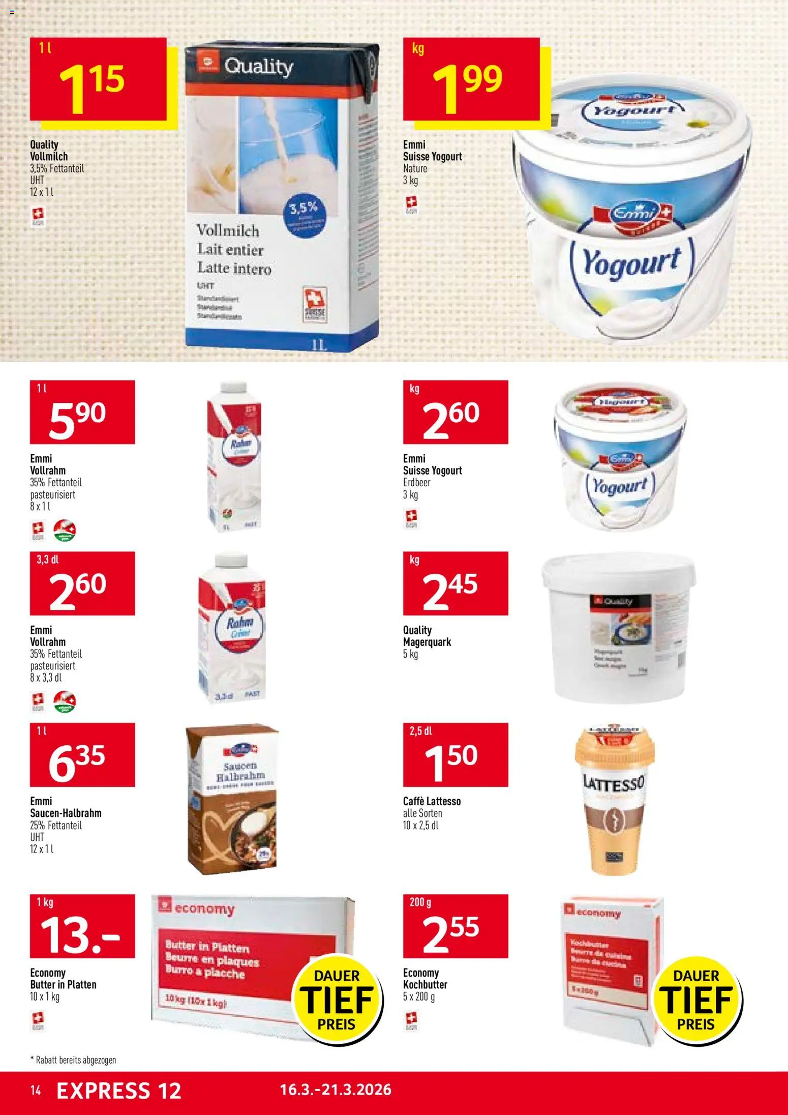 Prodega aktionen – gültig ab 16.03.2026 | Seite: 14 | Produkte: Butter