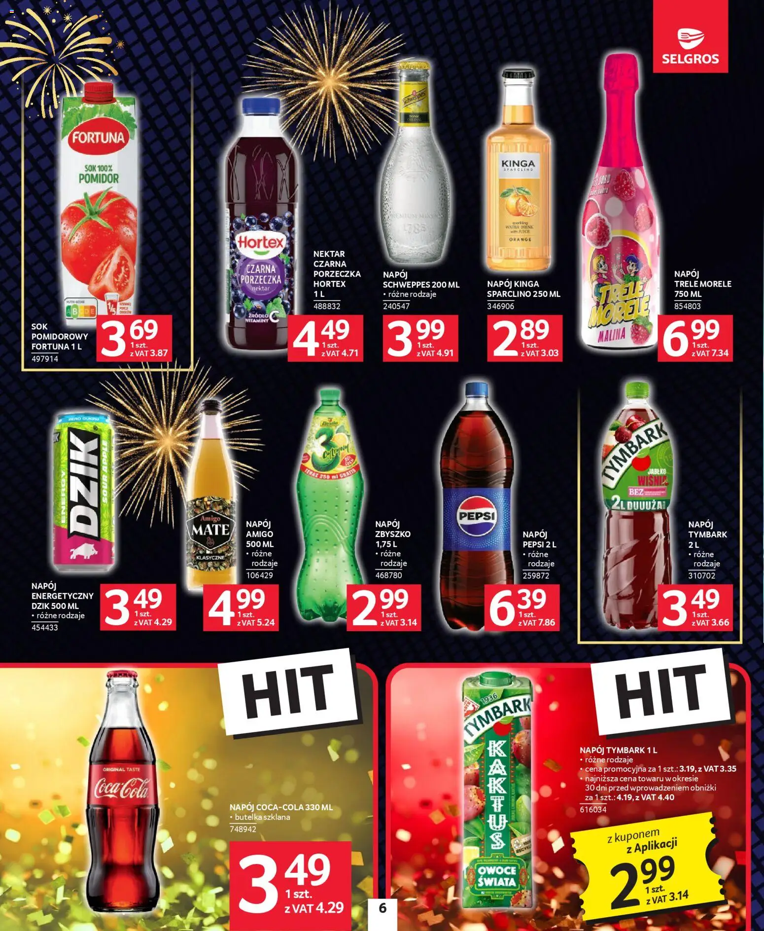 Selgros cash&carry Gazetka - Sylwester Pełen Smaku od 18.12.2025 | Strona: 6 | Produkty: Malina, Coca cola, Porzeczka, Sok