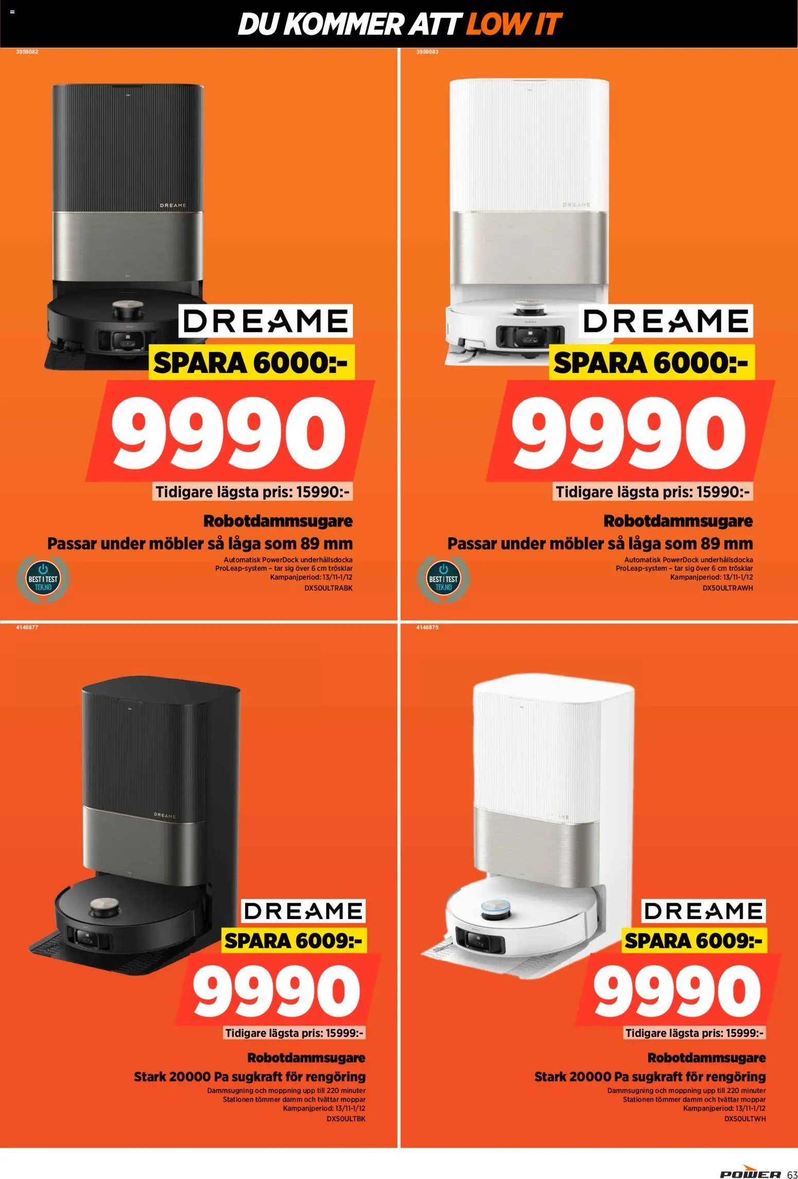 Power reklamblad aktuell från 17.11.2025 | Sida: 63 | Produkter: Robotdammsugare