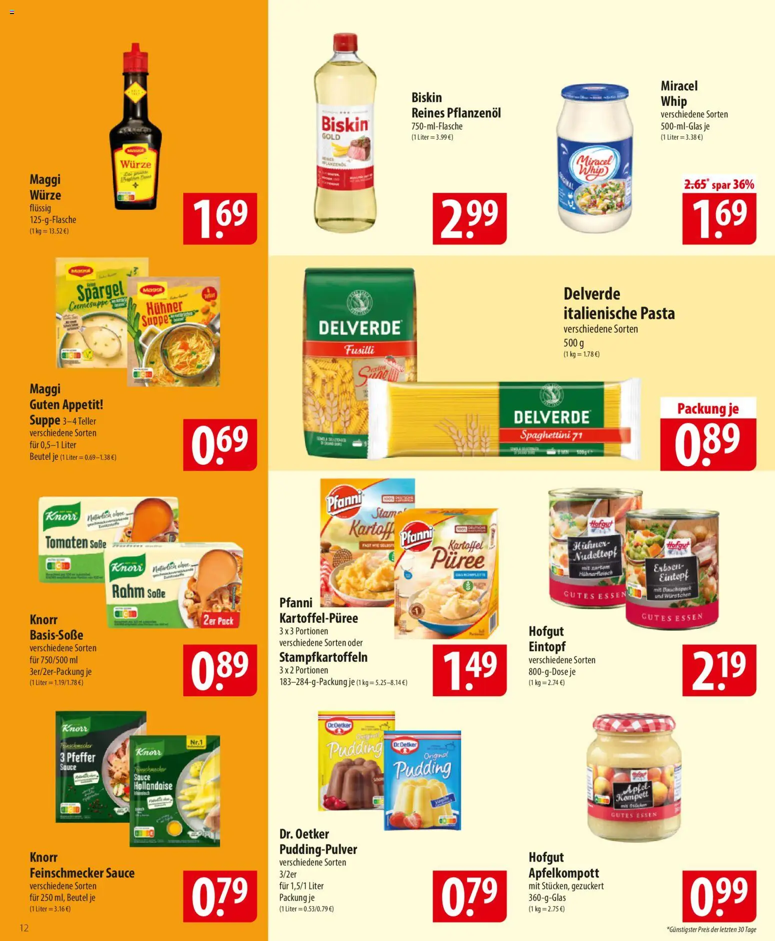 Famila Prospekt 	 – gültig ab 16.02.2026 | Seite: 12 | Produkte: Maggi, Miracel whip, Soße, Erbsen