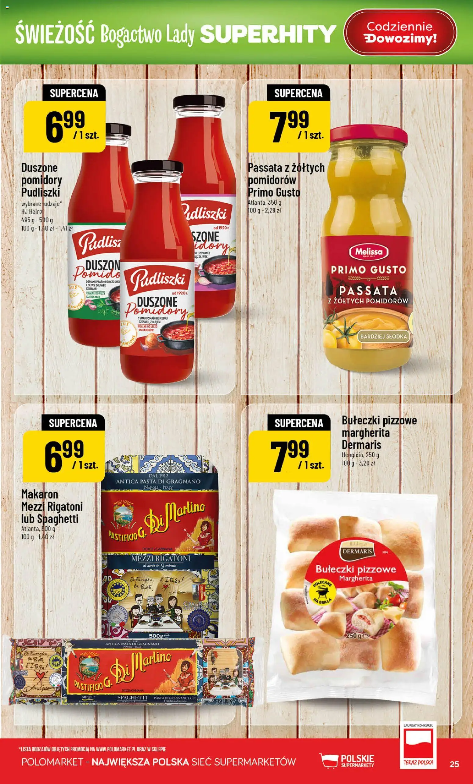POLOmarket Gazetka od 25.02.2026 | Strona: 25 | Produkty: Pomidory, Makaron