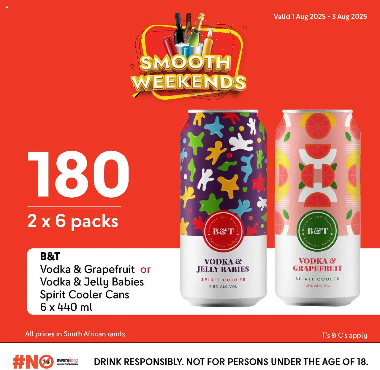 Makro Smooth Weekends │ valid from 01.08.2025 | Page: 3 | Products: Cooler, Vodka, Grapefruit
