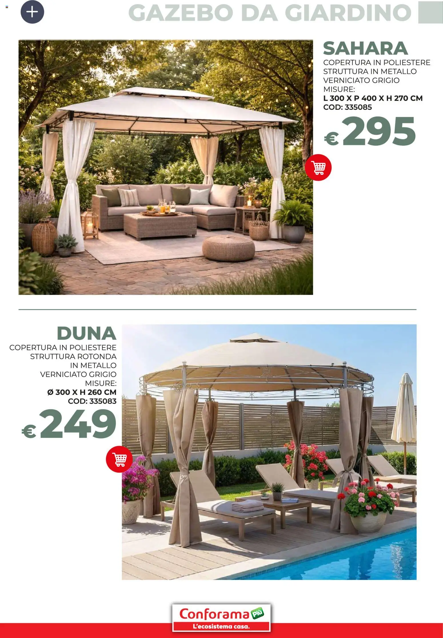 Volantino Conforama del 19.03.2026 | Pagina: 13 | Prodotti: Gazebo