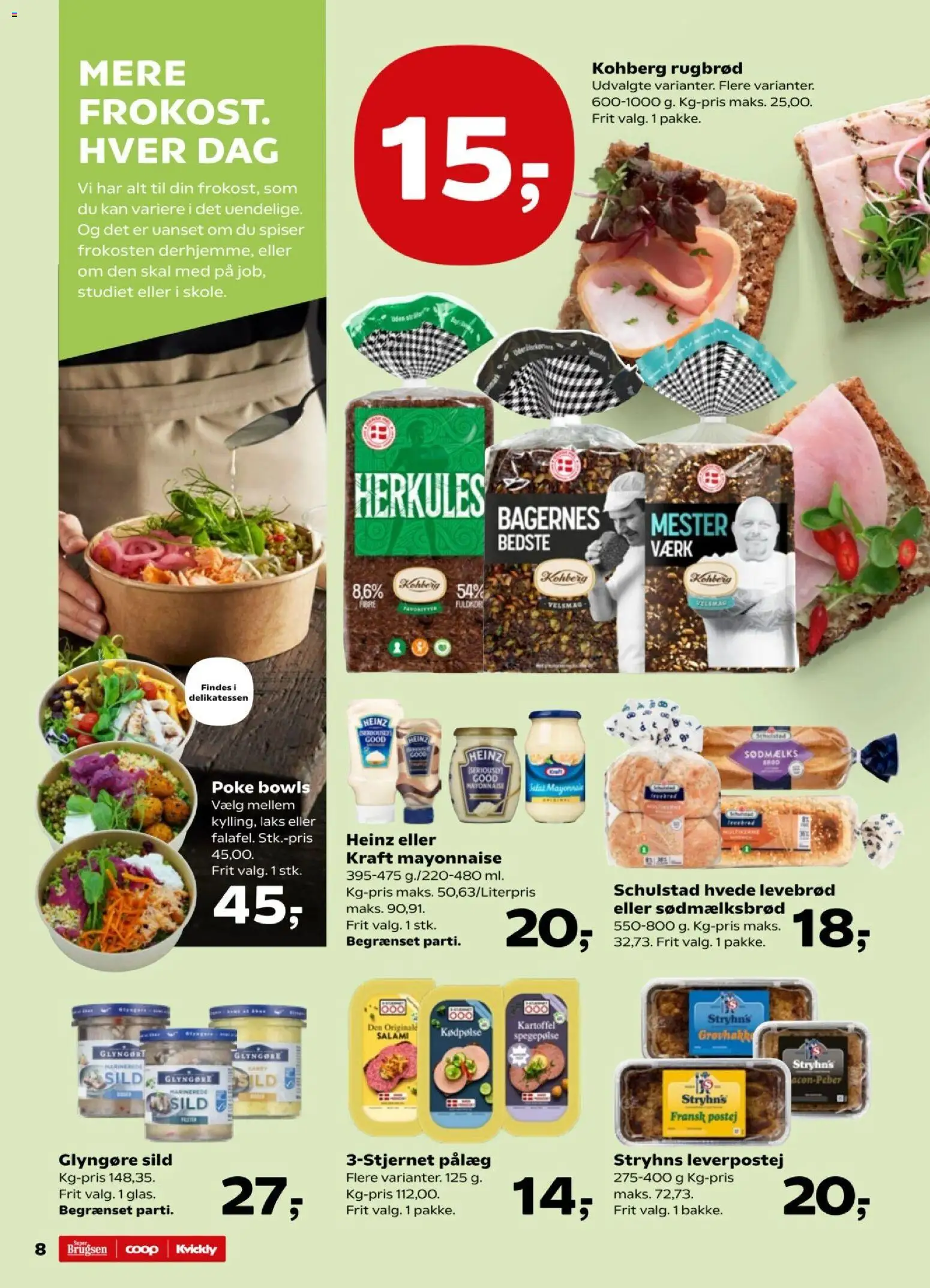 Kvickly tilbudsavis – gyldig fra 24.10.2025 | Side: 8 | Produkter: Salami, Spegepølse, Leverpostej, Sild