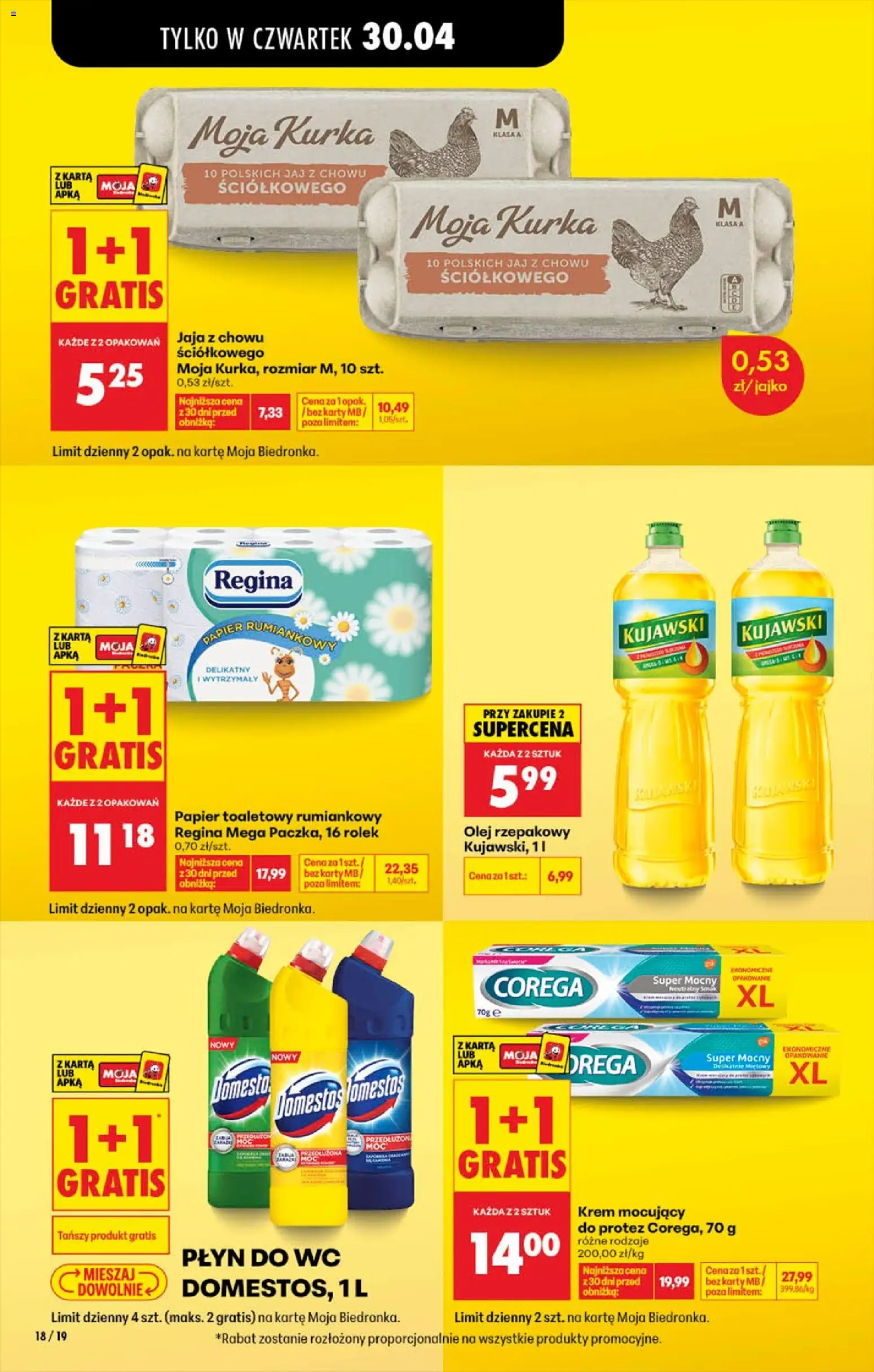 Biedronka Polsko leták - Codziennie niskie ceny od 29.04.2026 | Strana: 28 | Produkty: Olej, Domestos, Karty, Wc